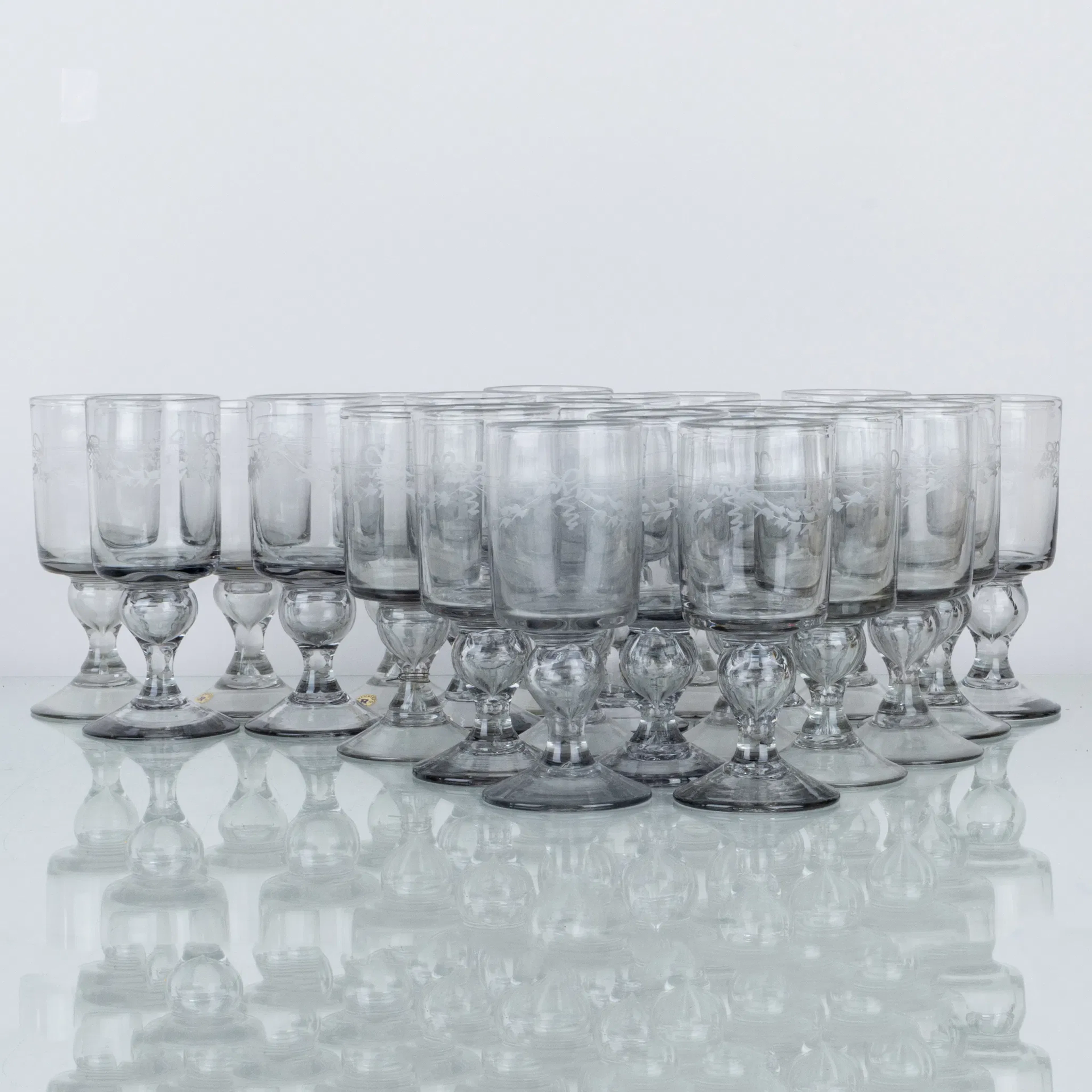 VERRES À VIN, 23 pièces, verre, « Antique », verrerie Reijmyre, probablement années 1900