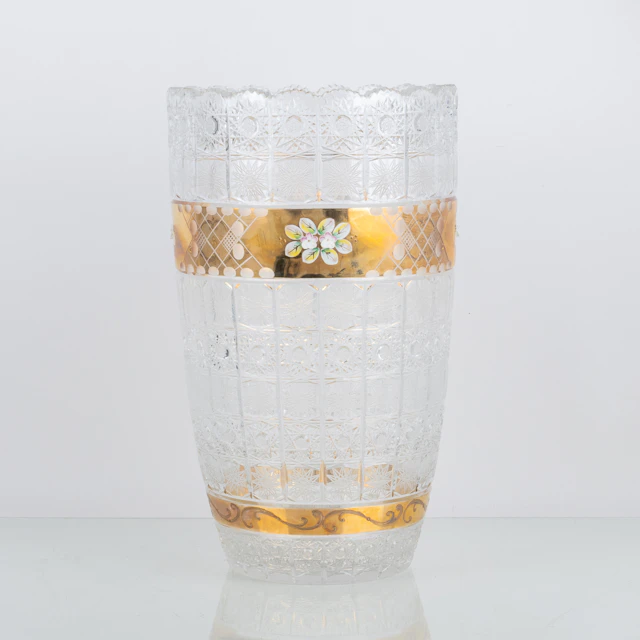 VASE, crystal, Crystal Suite, Bohemia, Czech Republic, 1900s, larger model