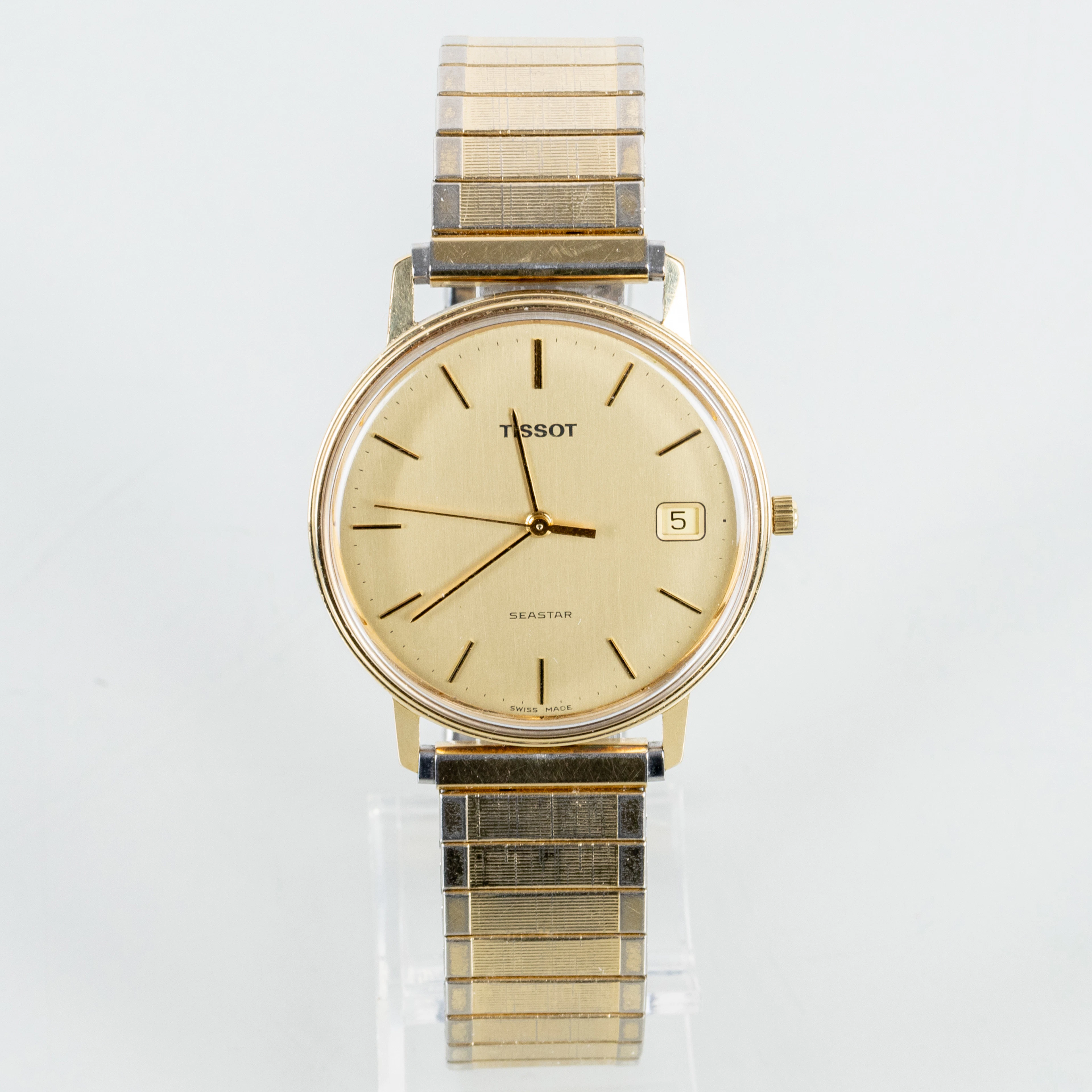 TISSOT, reloj de pulsera, 14k, Seastar, segunda mitad del siglo XX