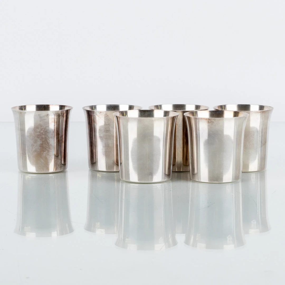 SUP CUPS, 6 pezzi, argento, T Eldh, Cesons, Stoccolma 1968