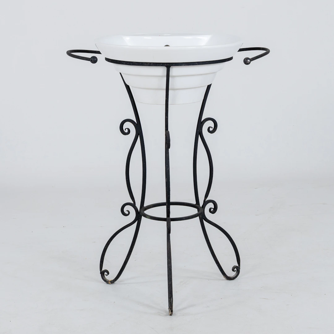 WASHBASIN, porcelain and wrought iron, Morvarid, 1900s
