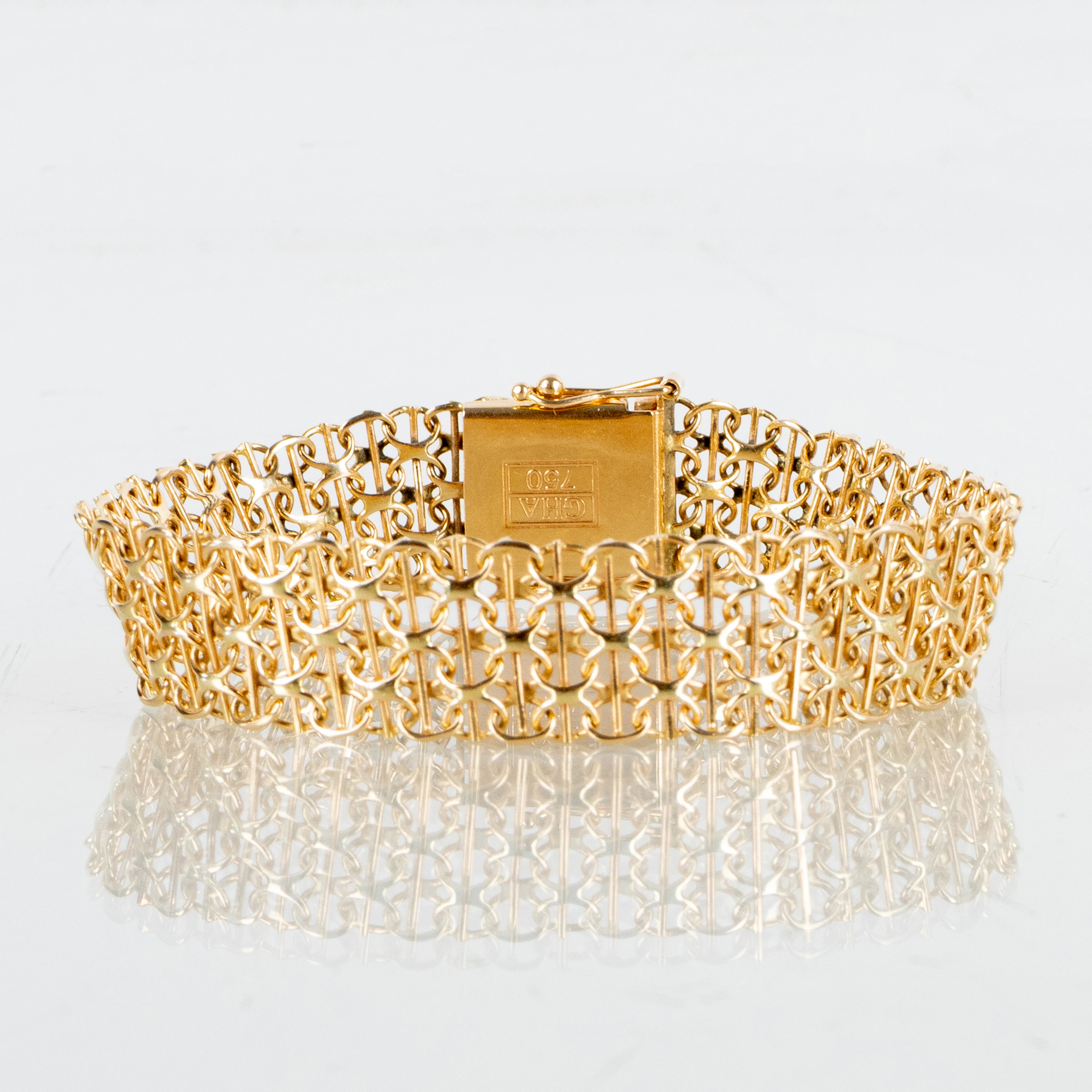 BRACCIALE, oro 18 carati, bracciale x, peso circa 21 g