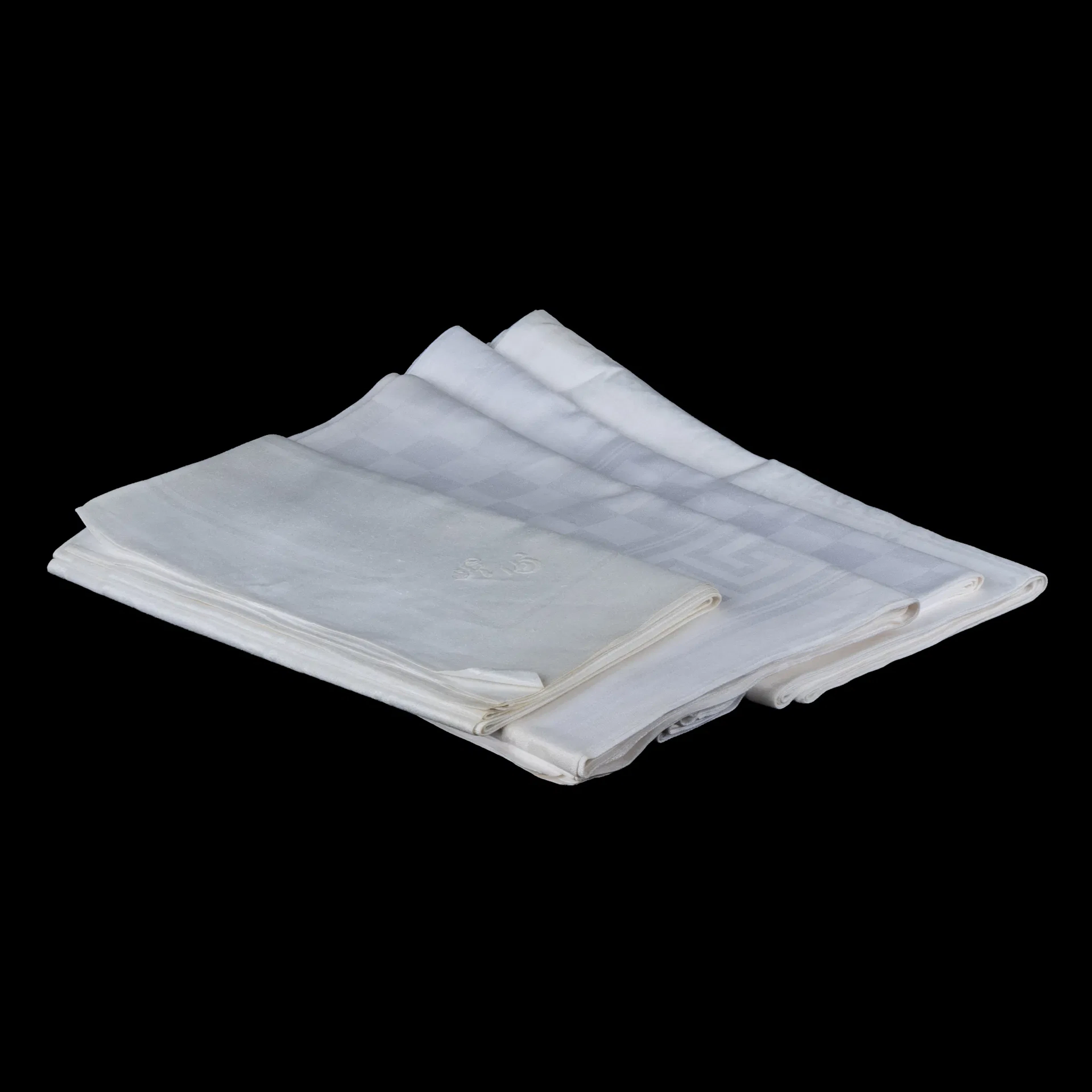 MANTELES, 4 piezas, mástil de lino para damas, siglos XX