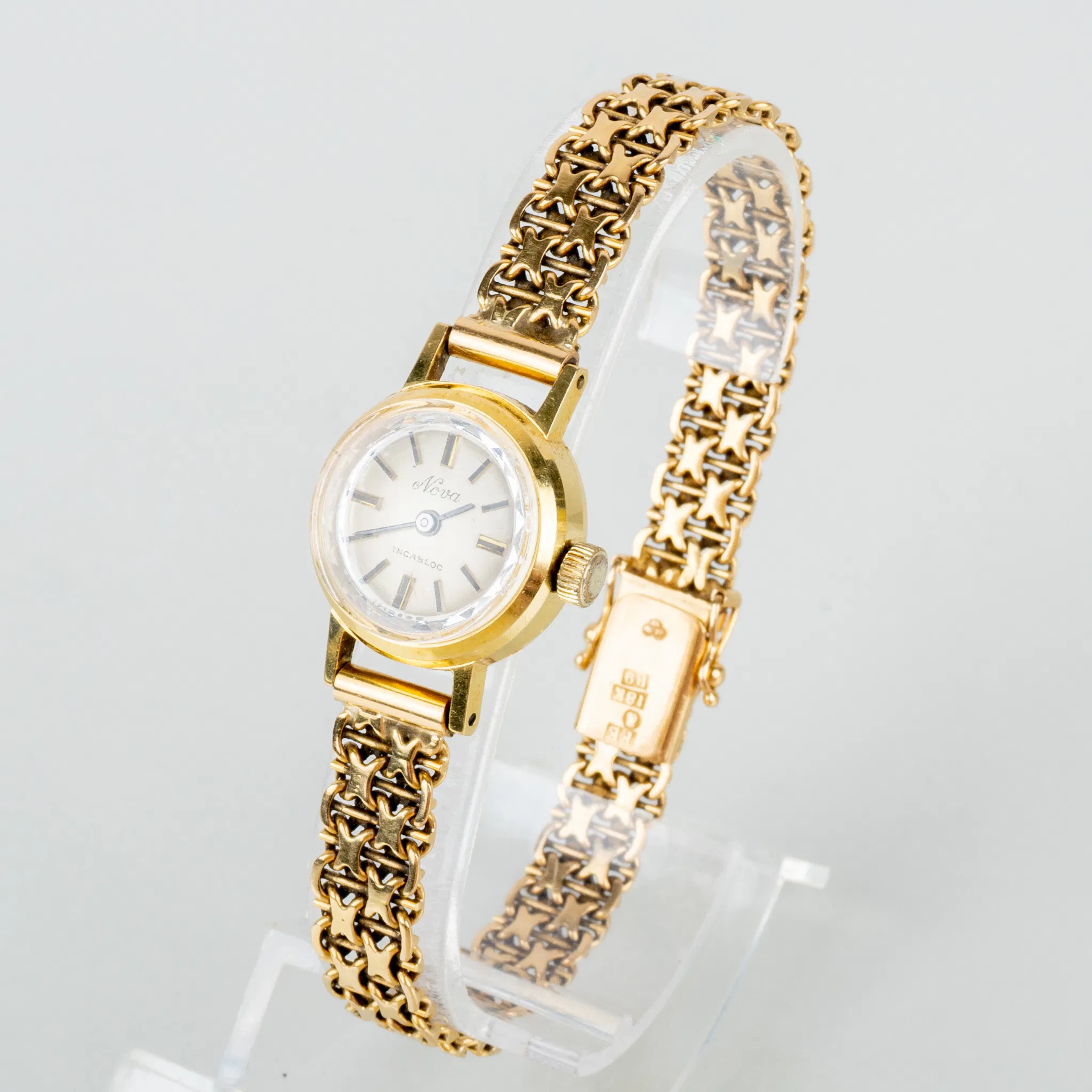 RELOJ DE PULSERA FEMENINO, oro de 18 quilates, Nova, años 1900