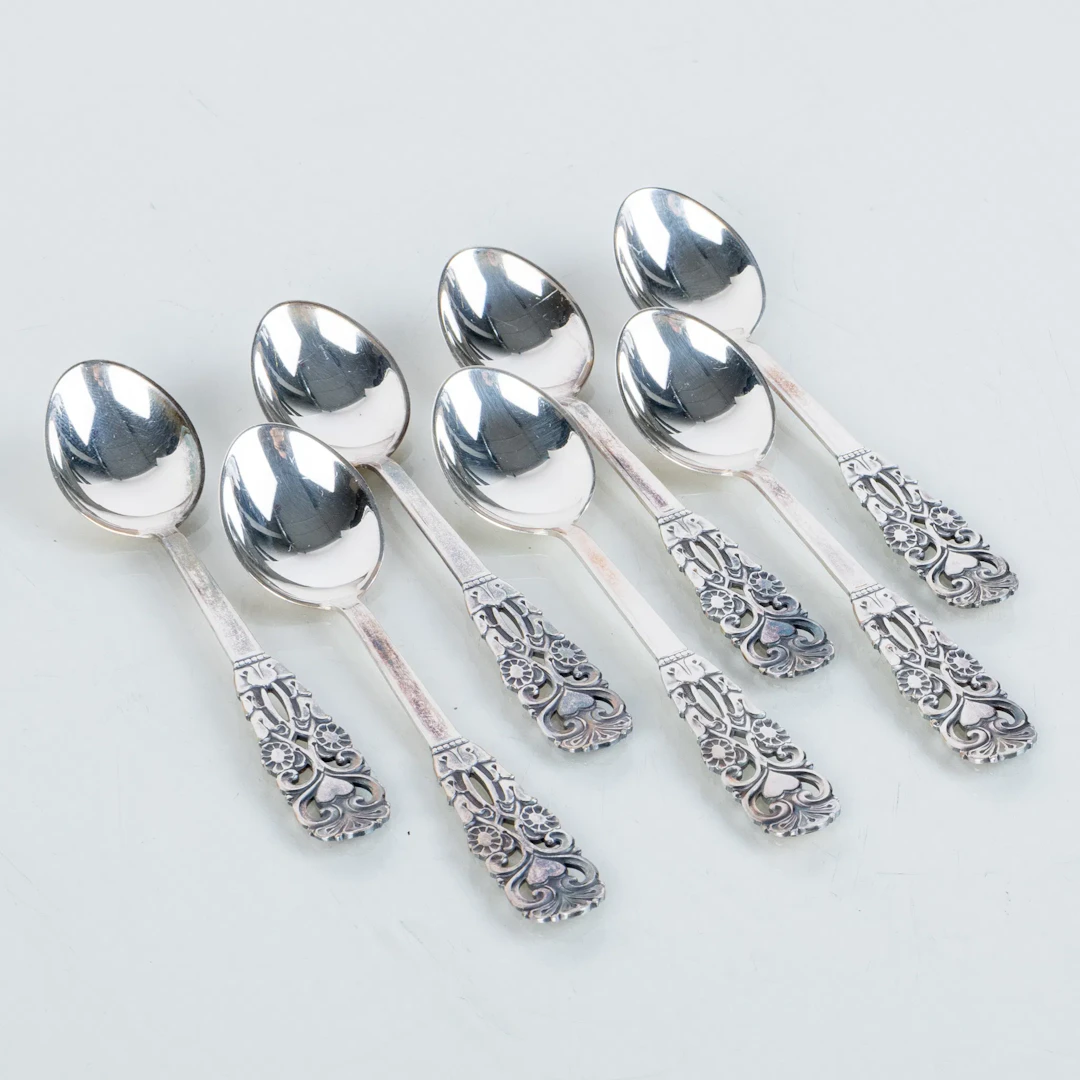 COFFEE SPOONS, 7 pcs, silver, CESON 1975