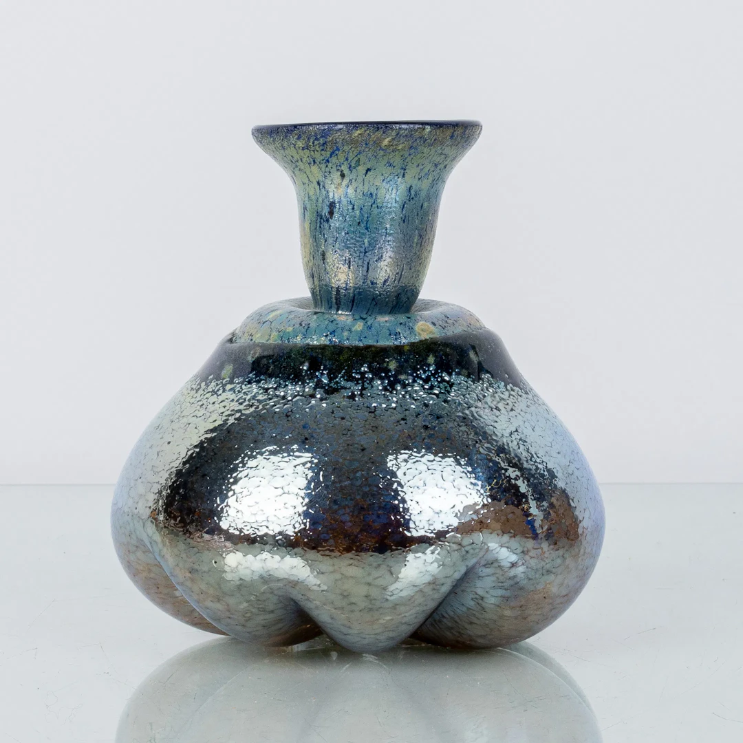 A Milan Vobruba glass vase, signed