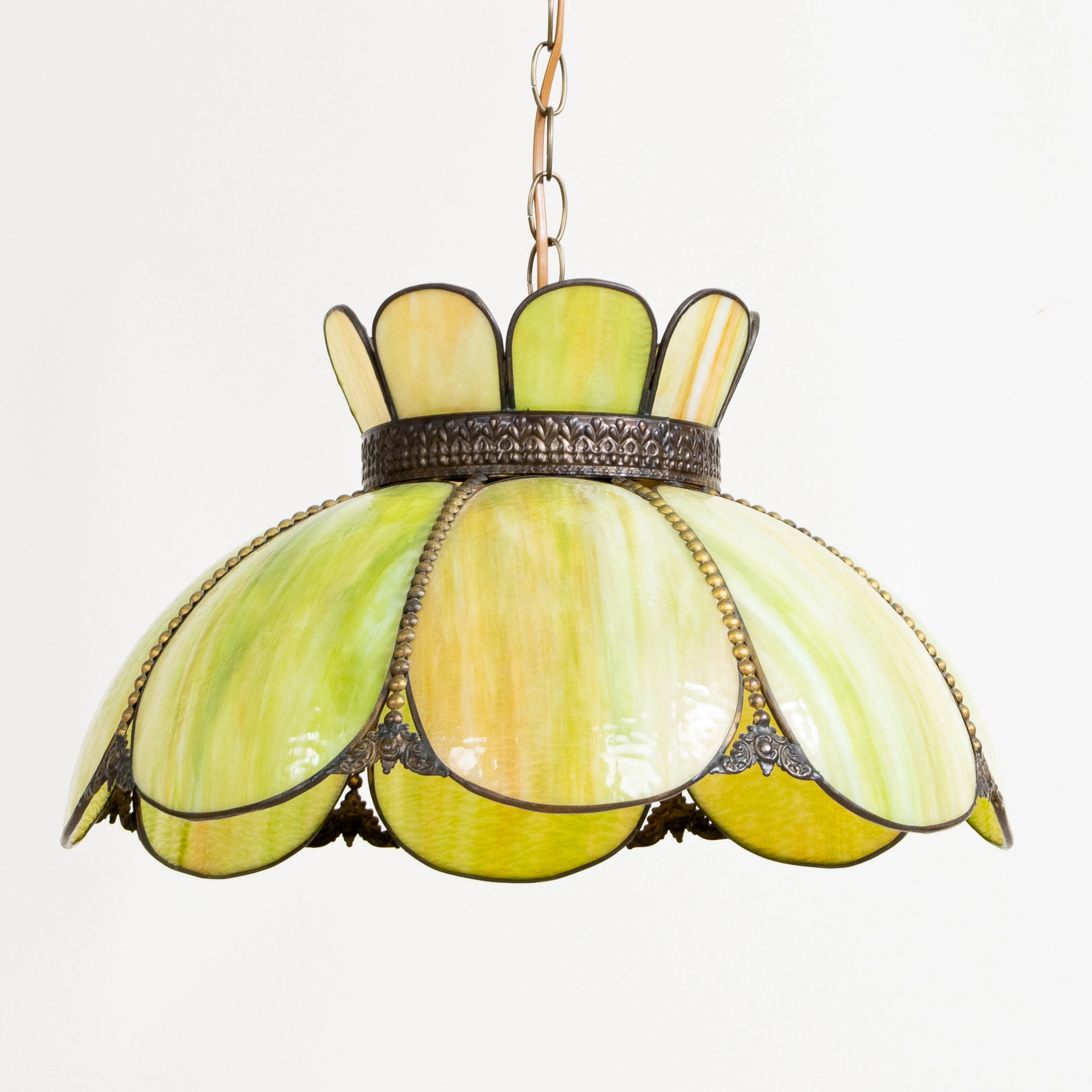 LAMPADA DA SOFFITTO, stile Tiffany, seconda metà del '900