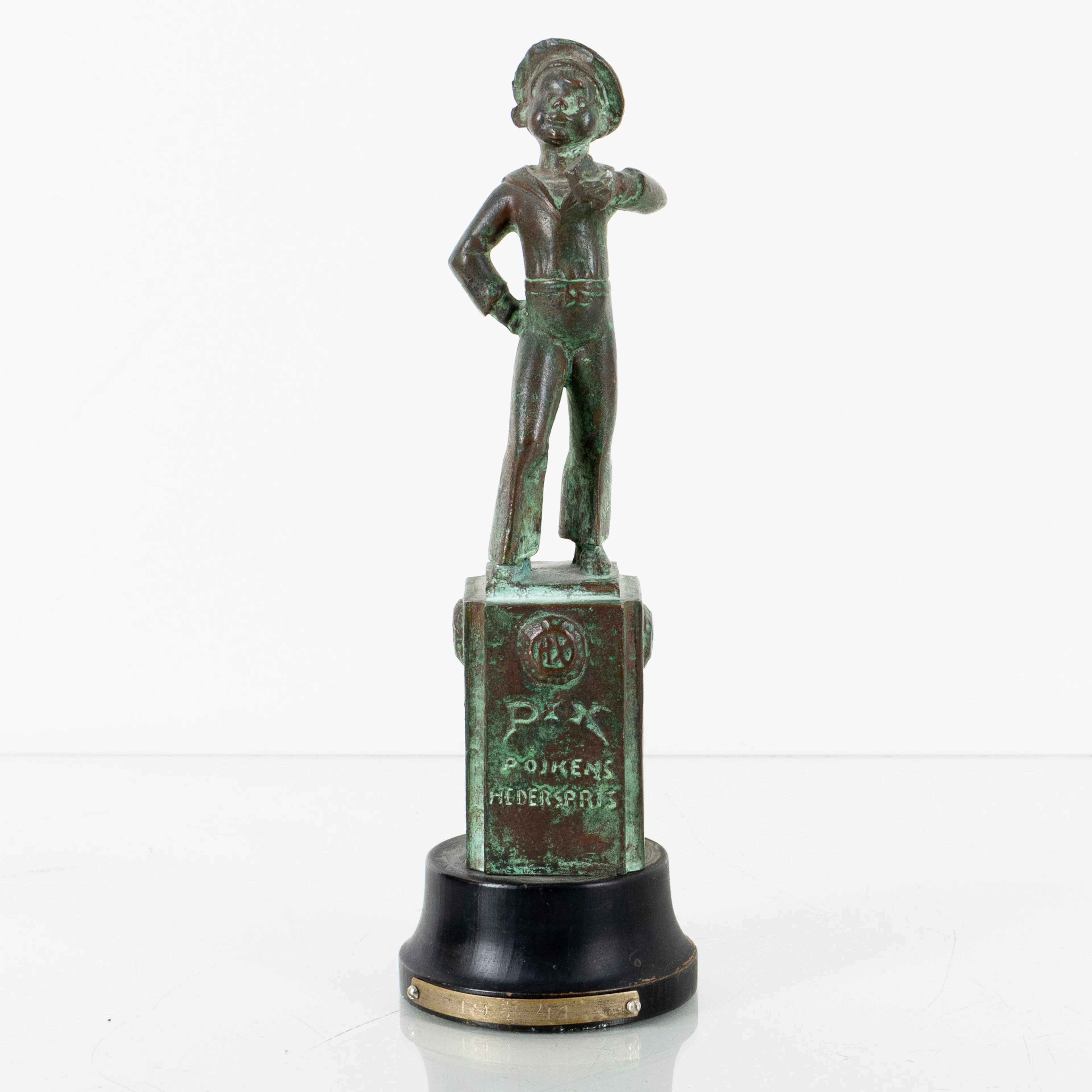 SCULTURA, bronzo, "PIX Boy's Honorary Award", metà del 1900