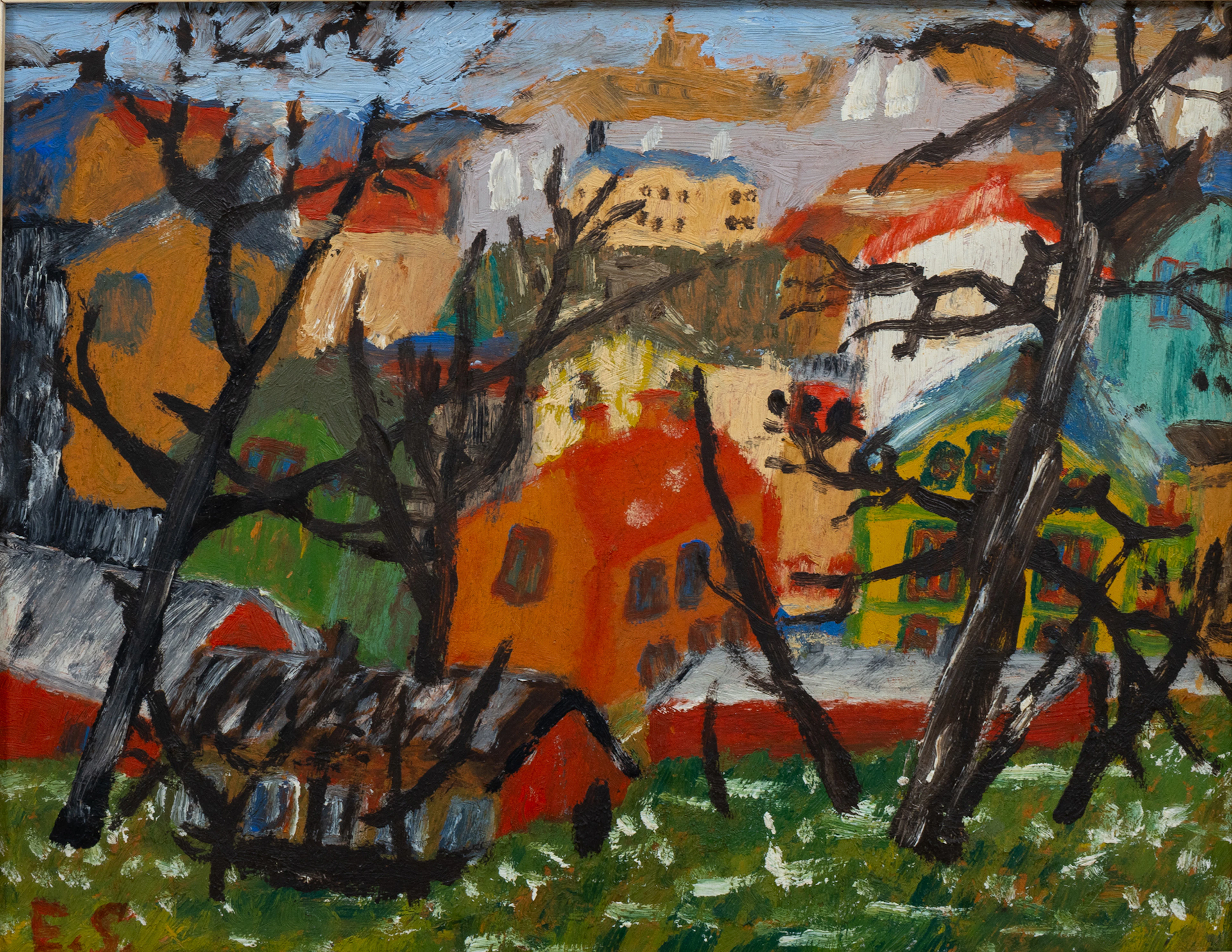 ERIC STÅHL (1918-1999), attributed, oil on panel, monogrammed signed