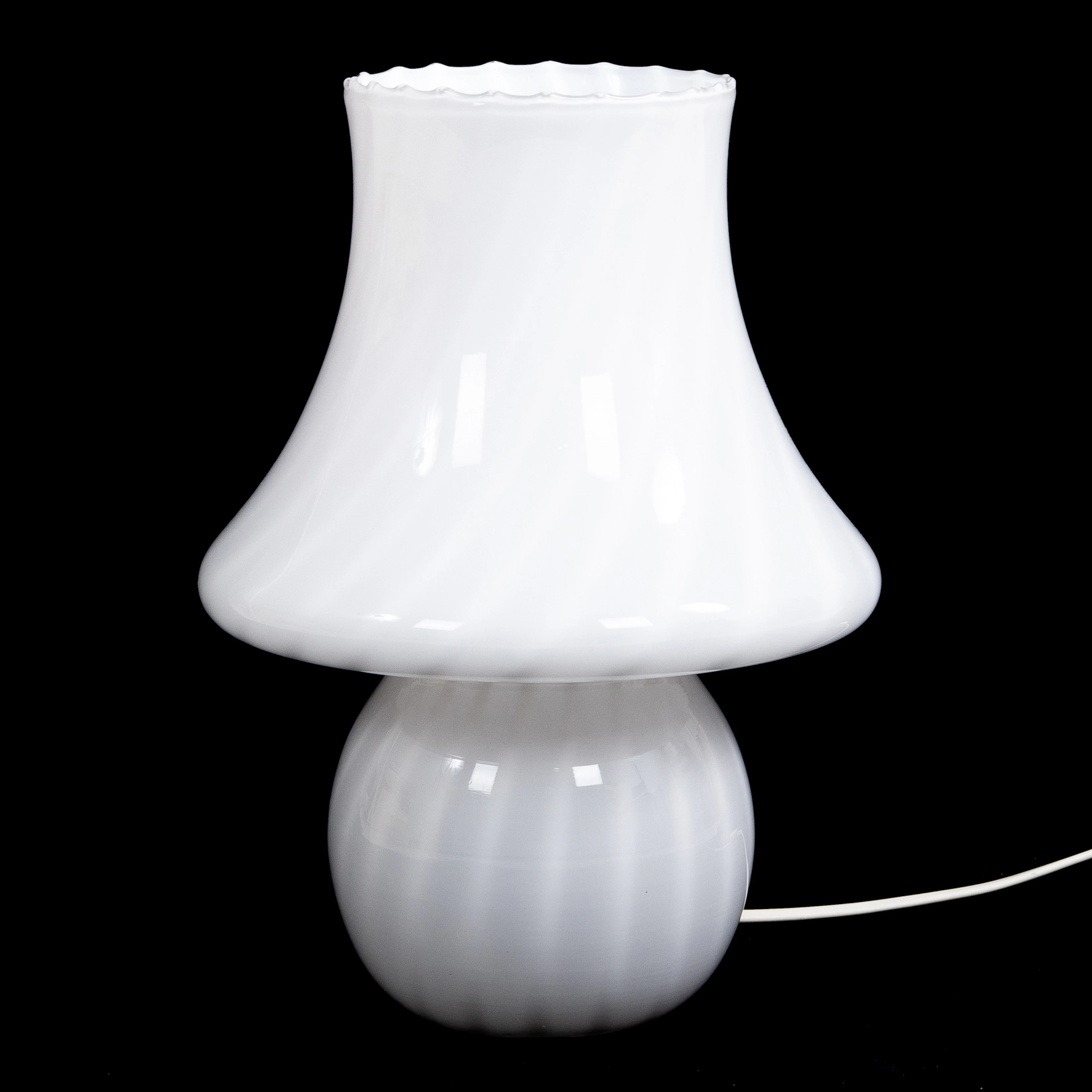 BORDSLAMPA, glas, "Swirl", Murano, Italien, 1900-talets andra hälft