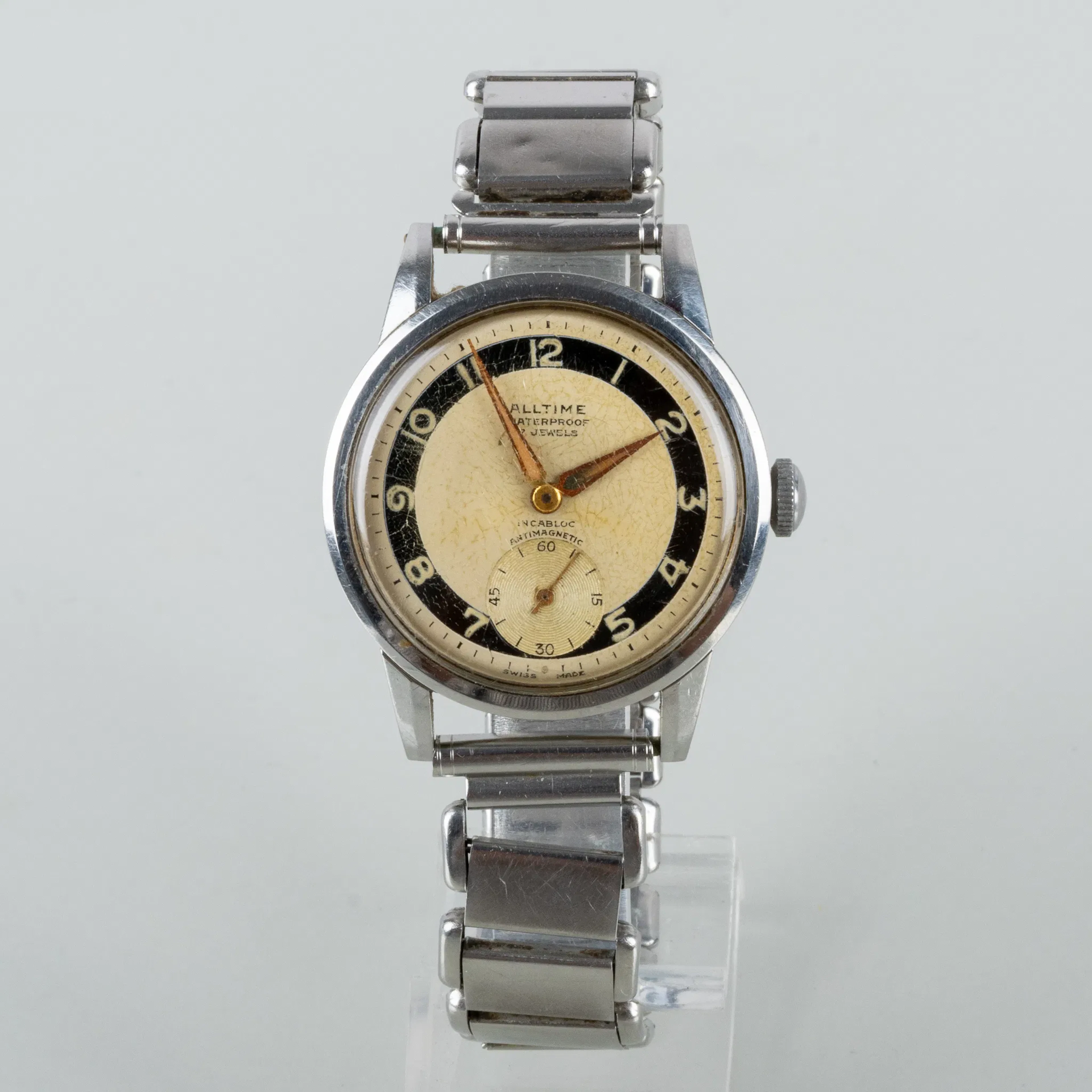 RELOJ DE PULSERA MASCULINO, ACERO, De todos los tiempos, mediados del siglo XX