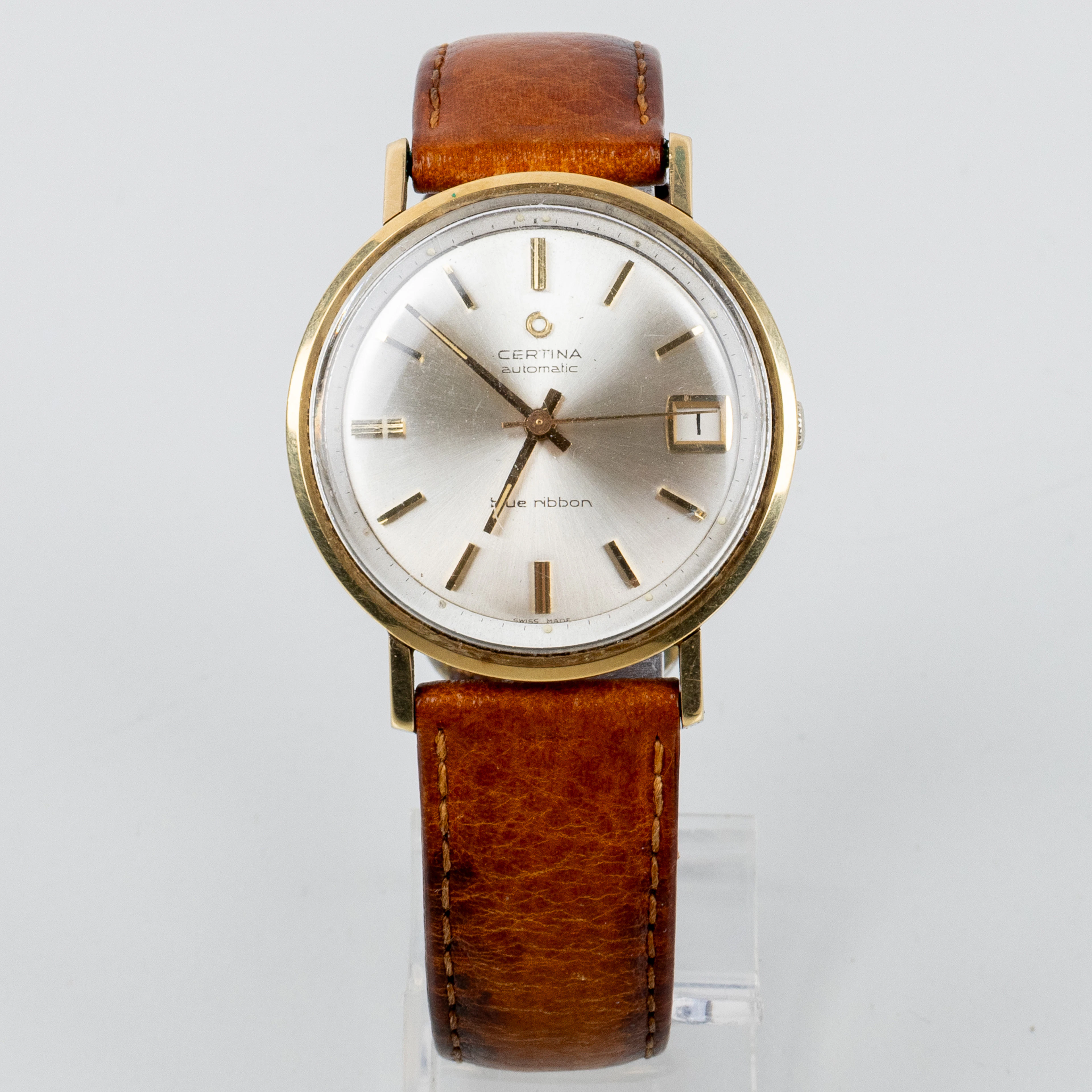 CERTINA, reloj de pulsera "Blue Ribbon", automático, doble dorado, mediados del siglo XX