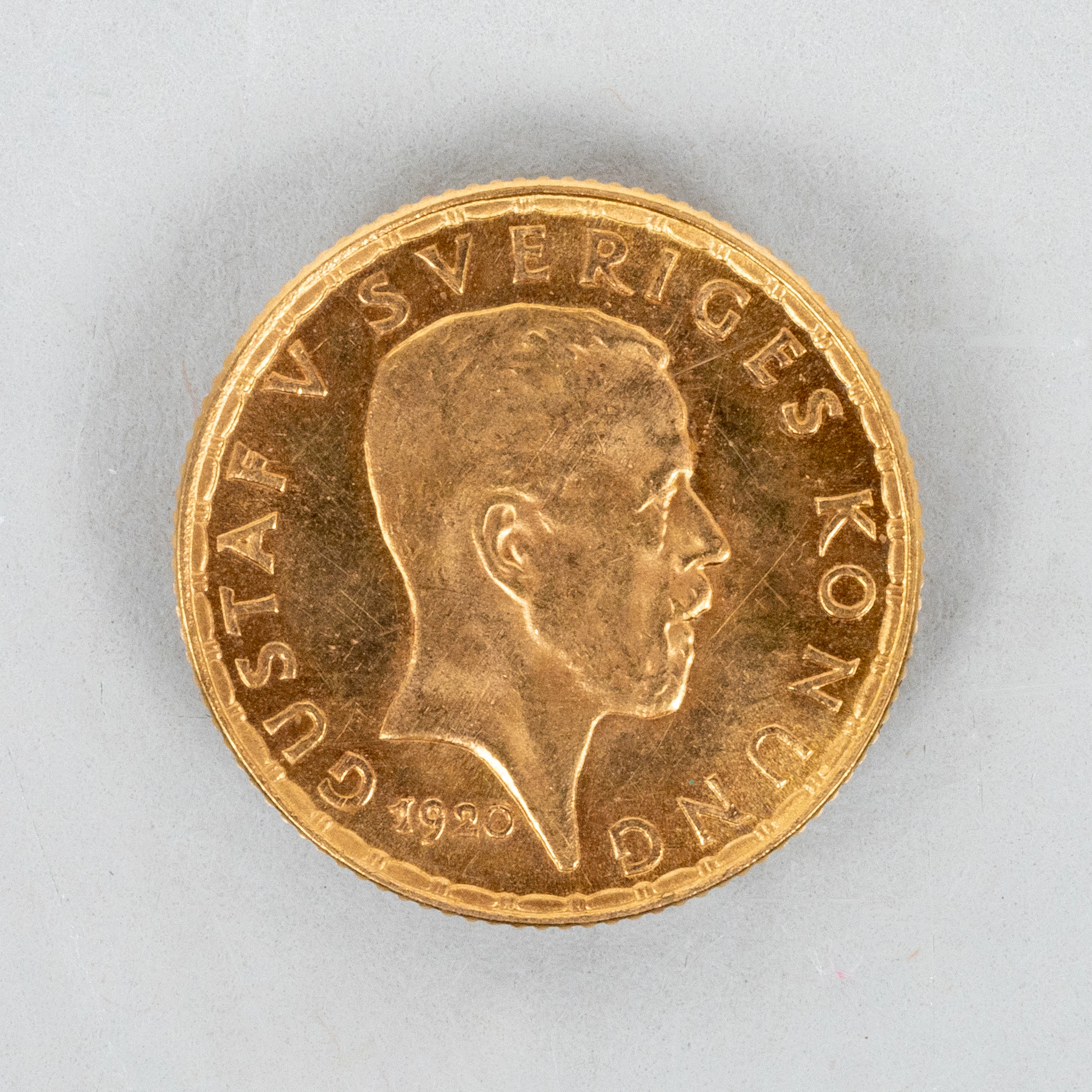 MONETA D'ORO, Gustavo V, "5 corone", 1920