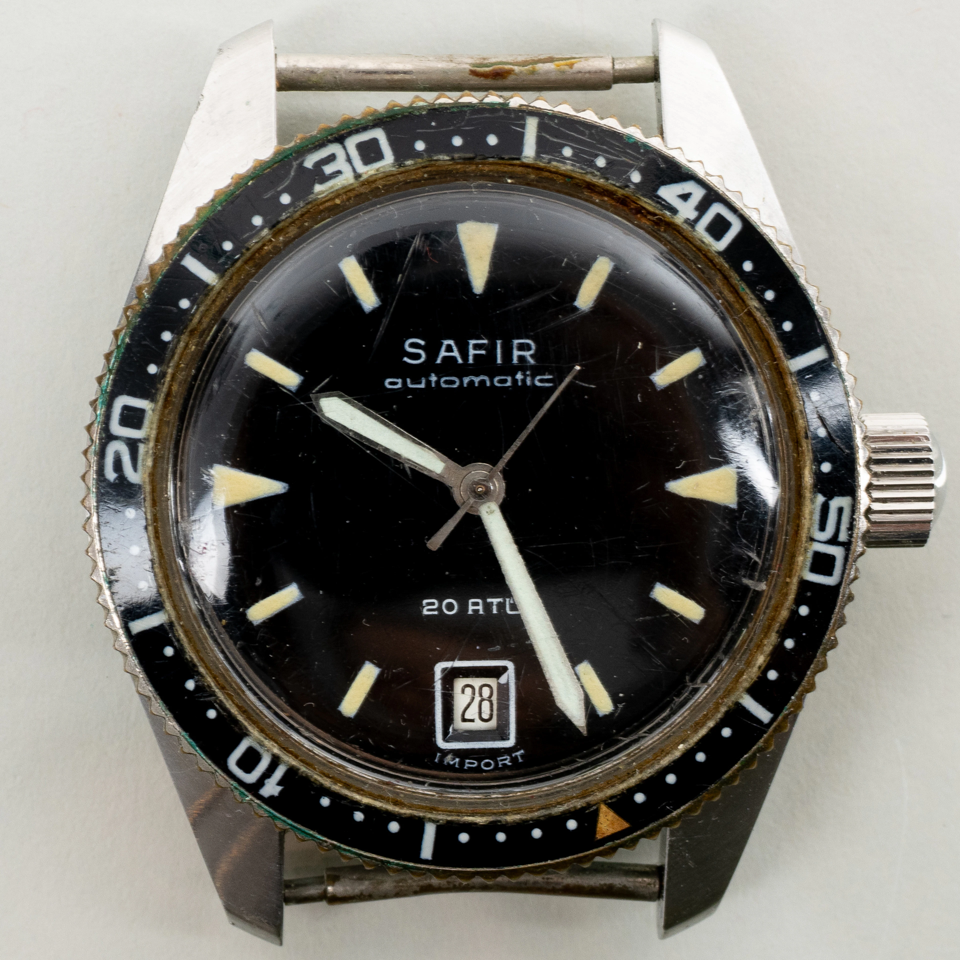 OROLOGIO DA POLSO DA UOMO, Safir Automatico, acciaio, seconda metà del 20° secolo