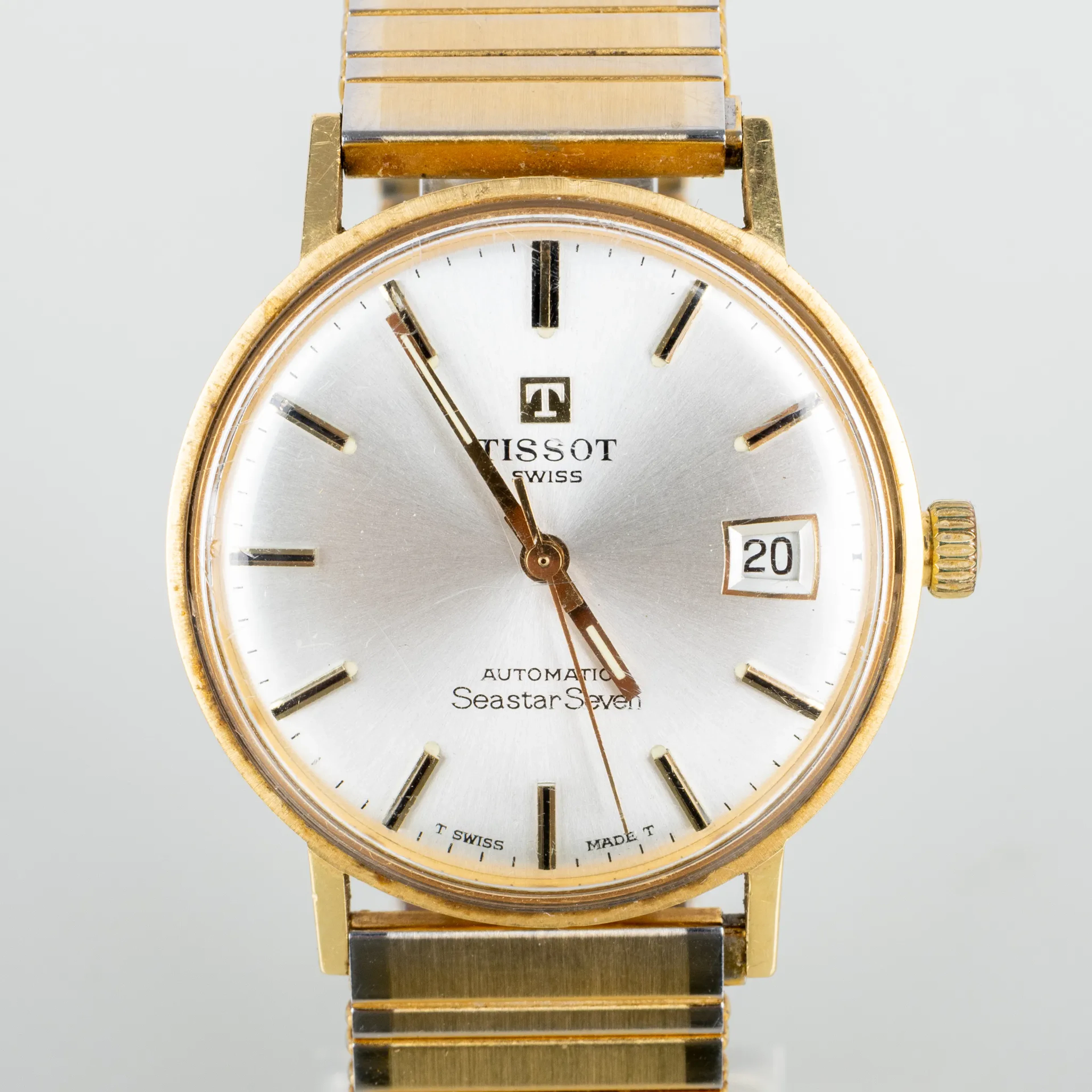 TISSOT, reloj de pulsera masculino, oro de 18 quilates, Seastar Seven, segunda mitad del siglo XX