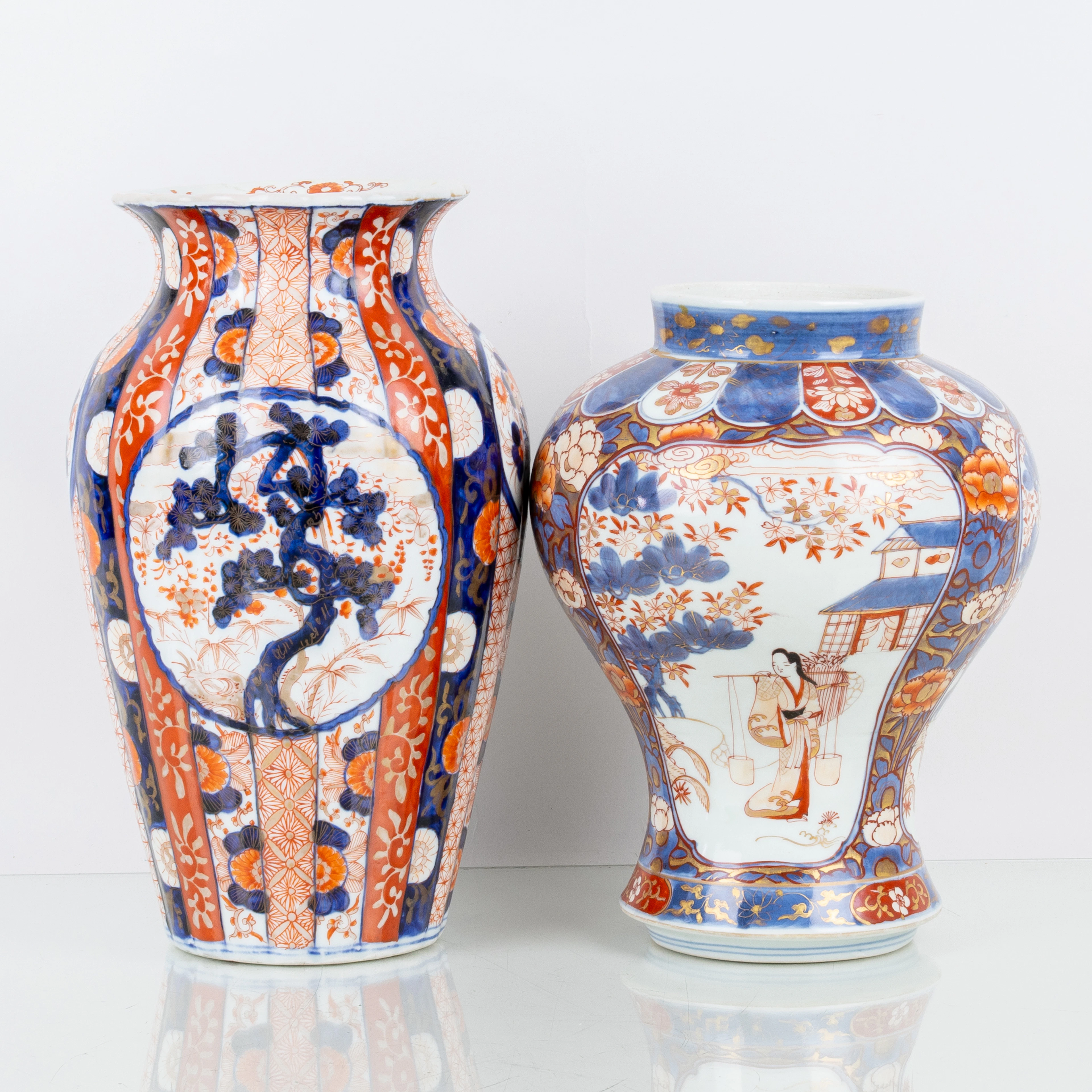 VASEN, 2 Stück, Porzellan, Japan, 1800er Jahre