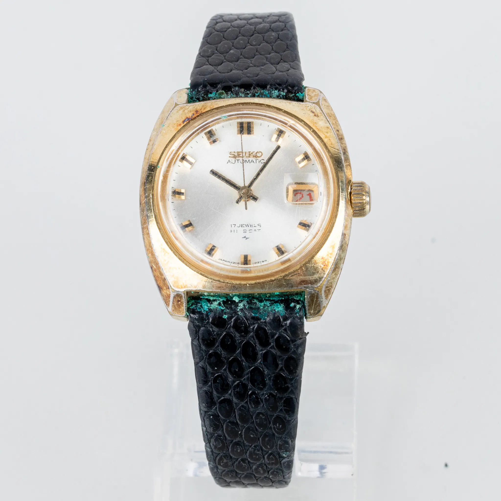 WRISTWATCH, Seiko, gold on steel, second half of the 20th century
