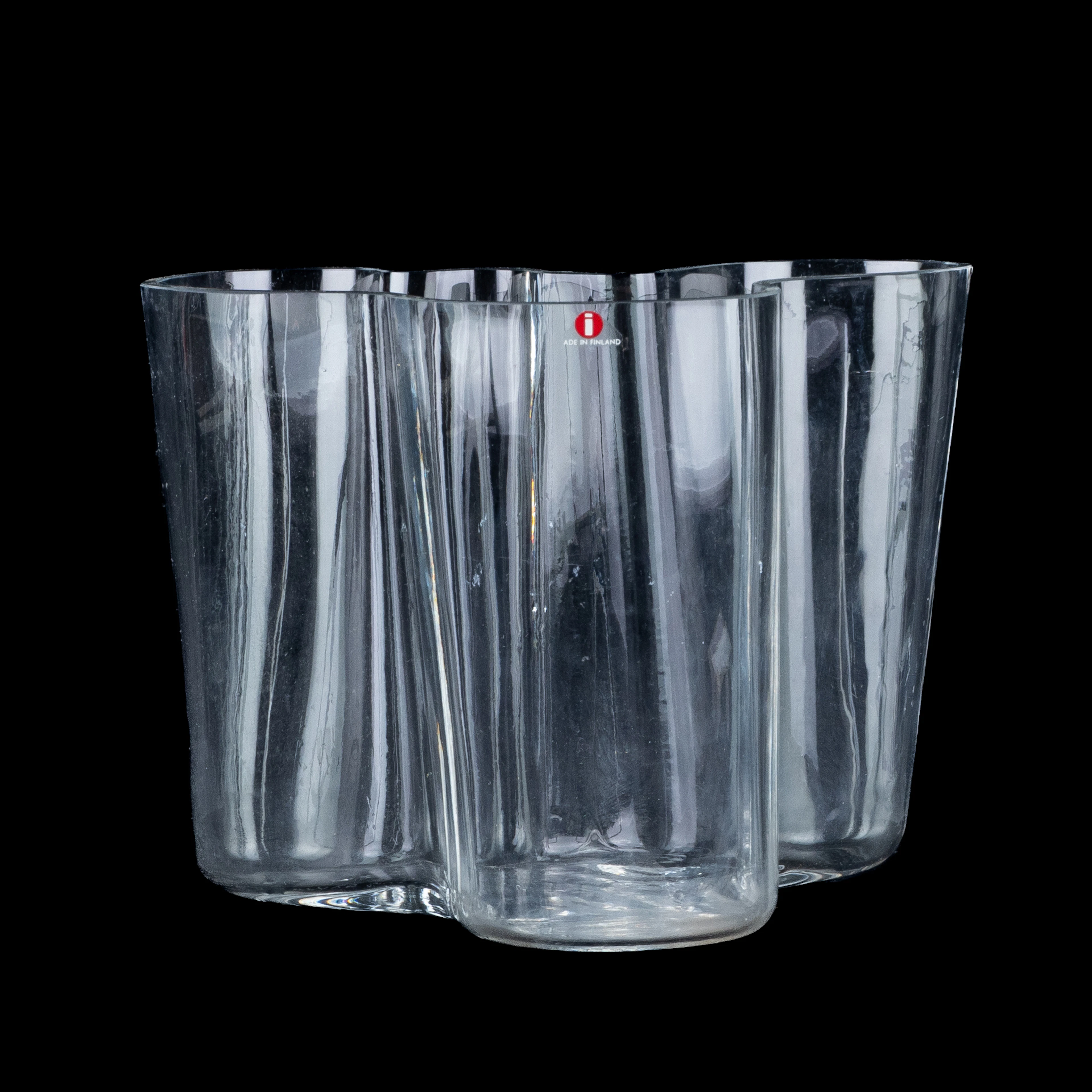 Un jarrón de vidrio Alvar AALTO "Saboy", Iittala, Finlandia