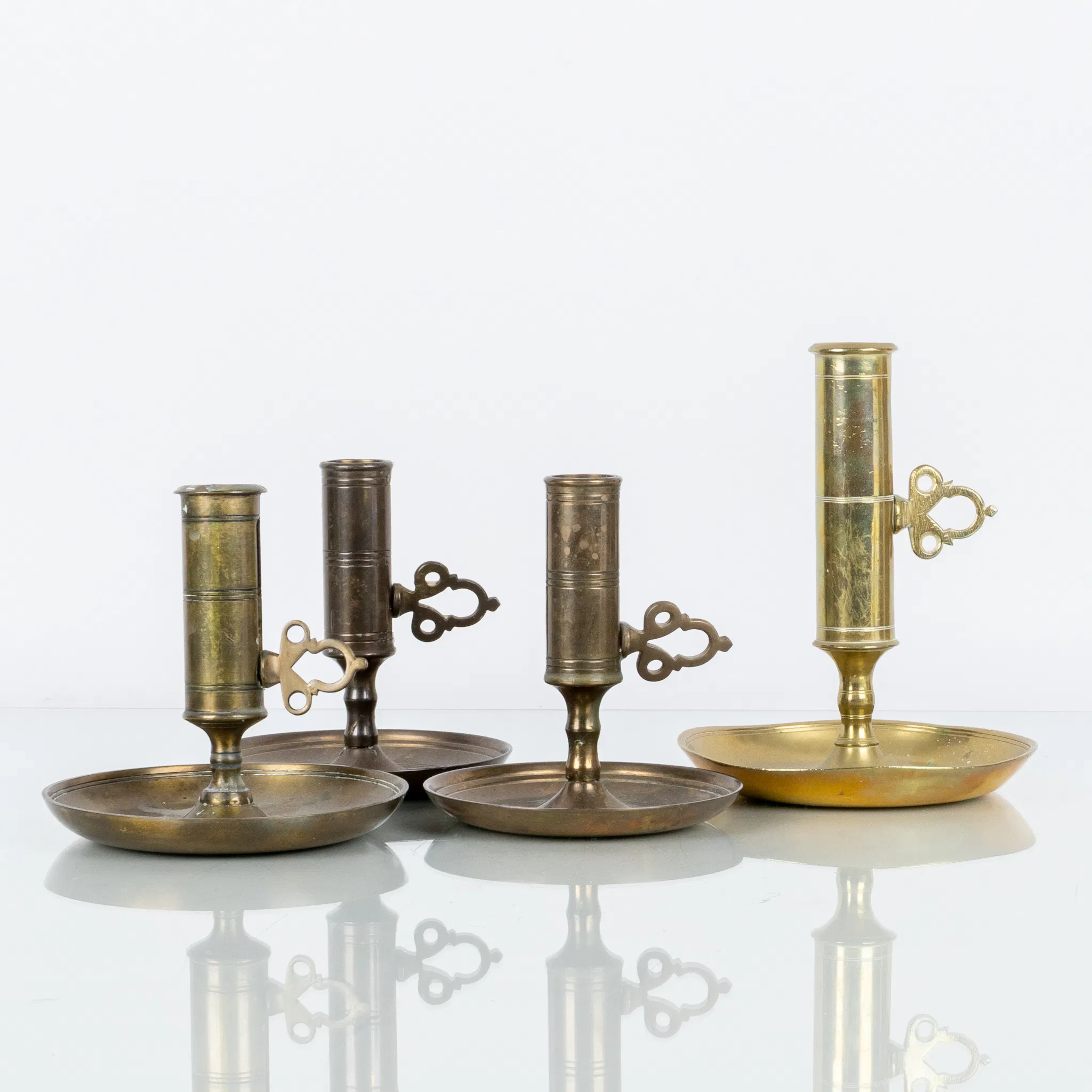 NIGHT CANDLESTICKS, 4 pcs, brass and ore, including Skultuna