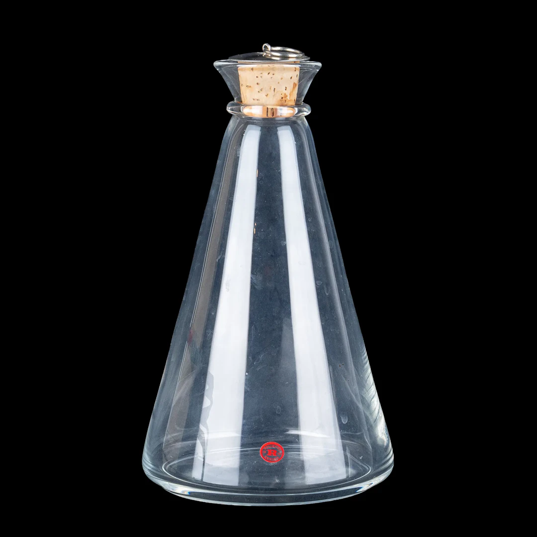 CARAFE, mit Stopfen, Glas, Reijmyre-Glashütte