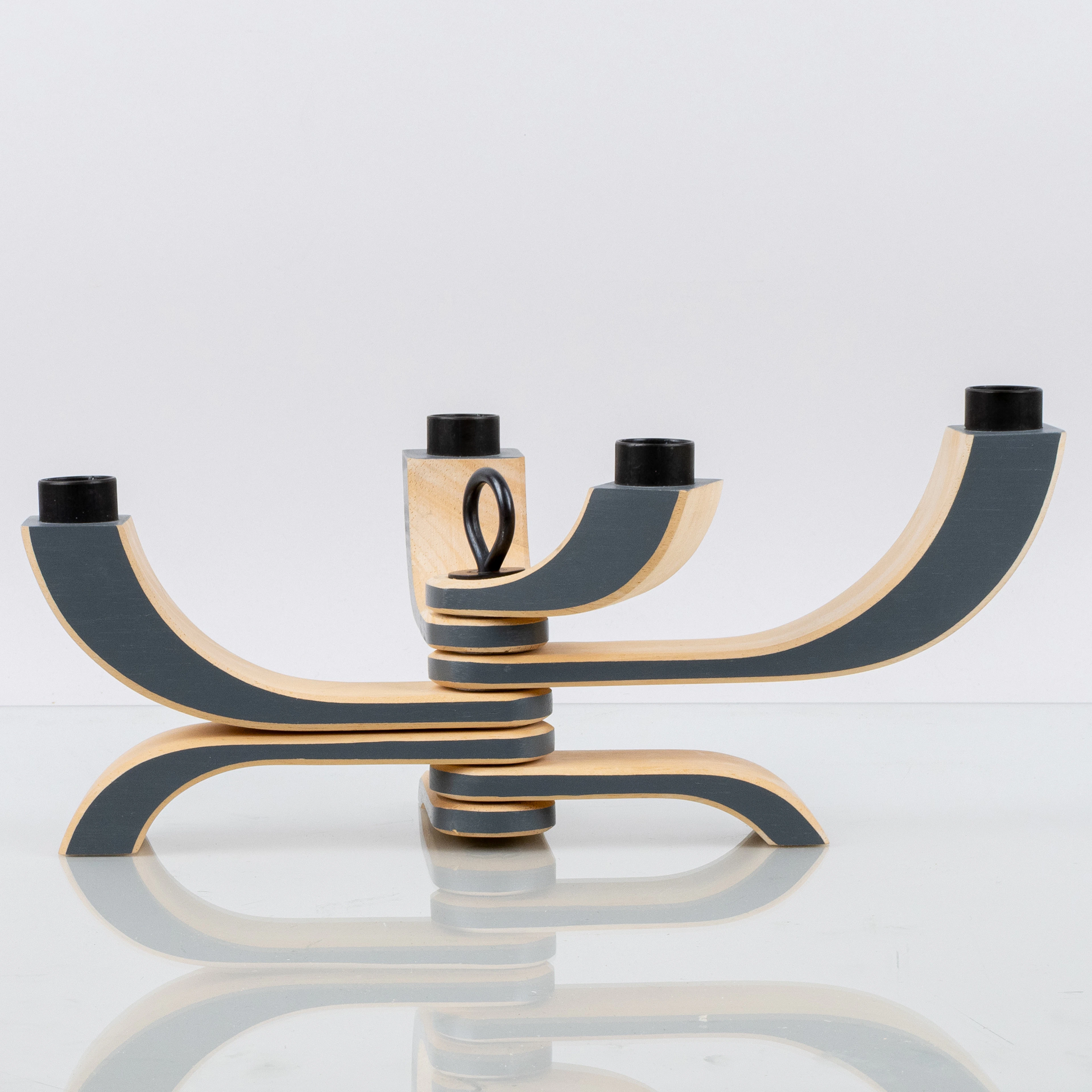 CANDELABRO, madera, "Nordic Light", Design House, años 2000