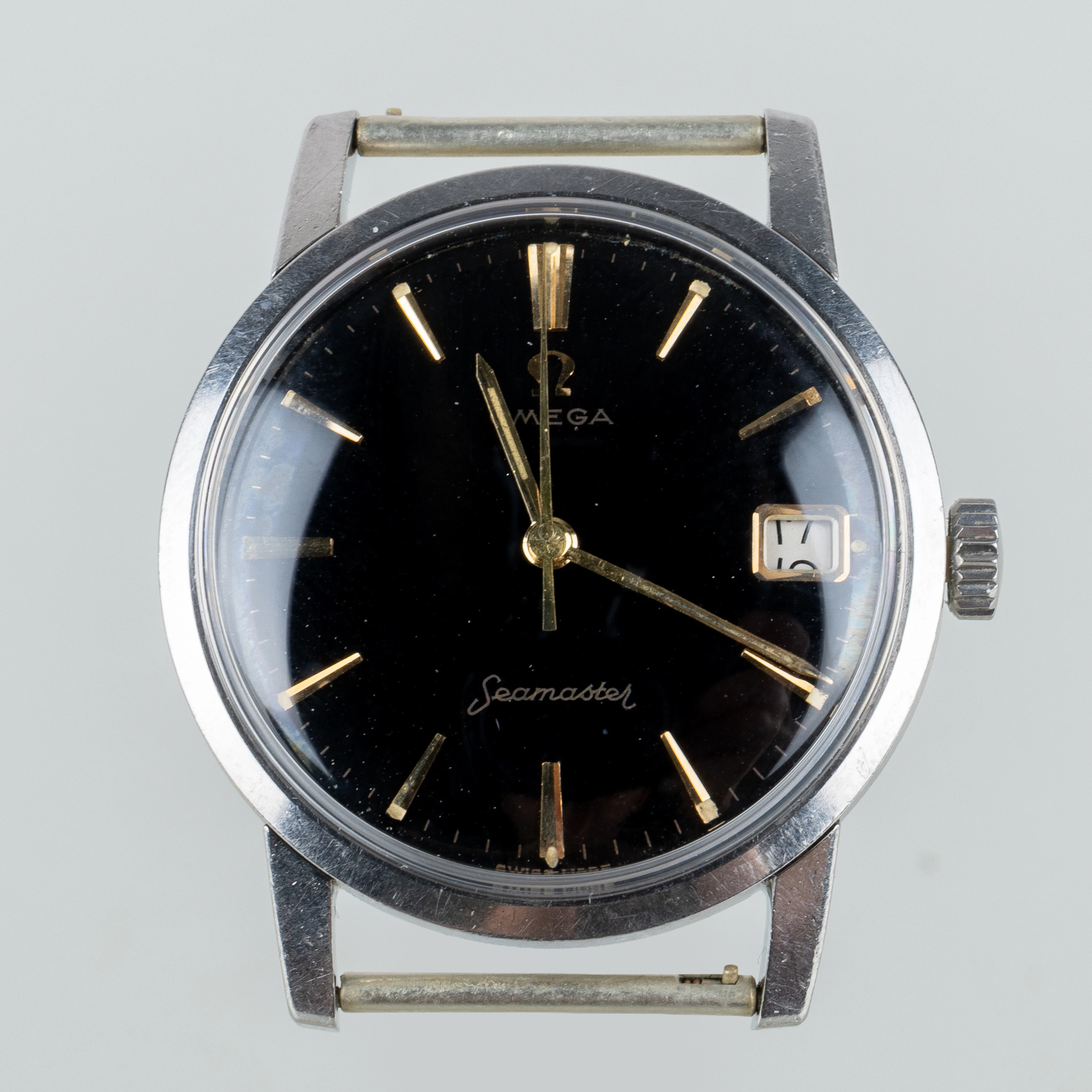 OMEGA, Seamaster, reloj de pulsera de hombre, acero, mediados del siglo XX