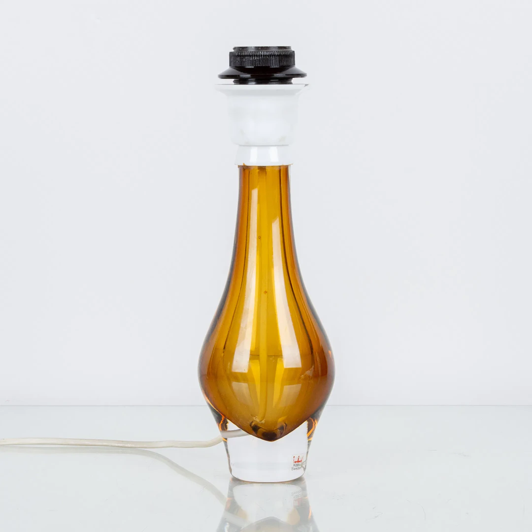 MONA MORALES-SCHILDT, base de lámpara de mesa, cristal, Kosta, firmado