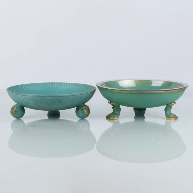 BOWLS, 2 piezas, lo que se llama Star Metal, años 30/40