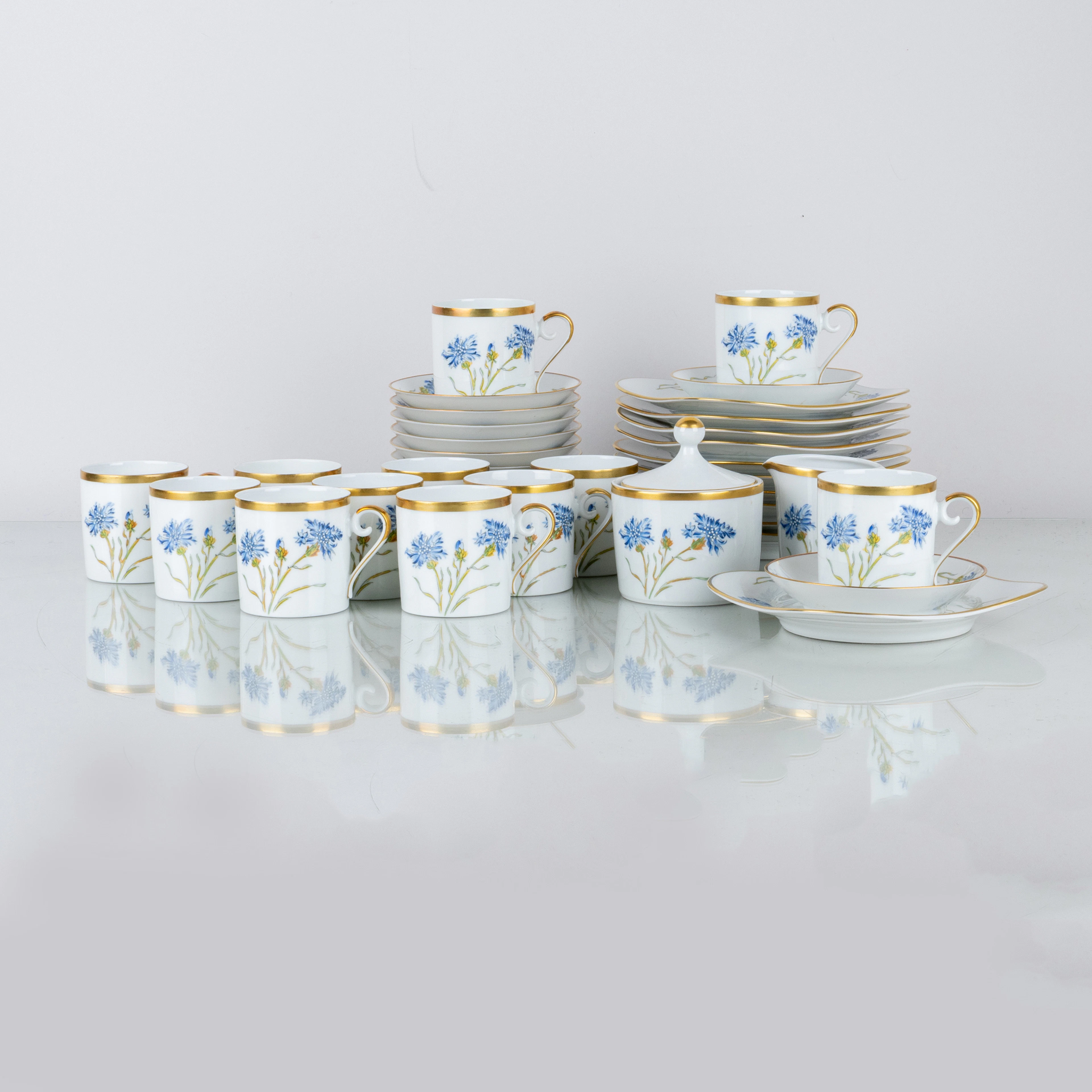 SERVICIO DE CAFÉ, 25 piezas, porcelana, "Centaulea", Hackefors