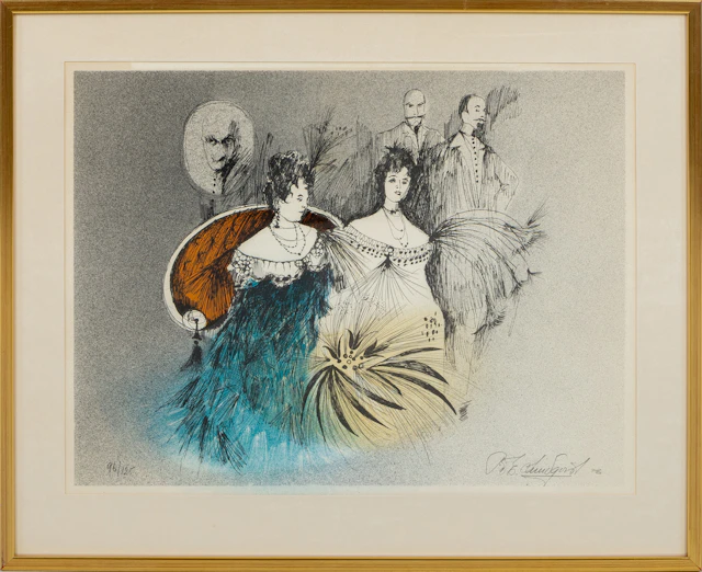 BO ERIK LUNDQVIST (né en 1934), lithographie en couleur, signée et datée de 1976