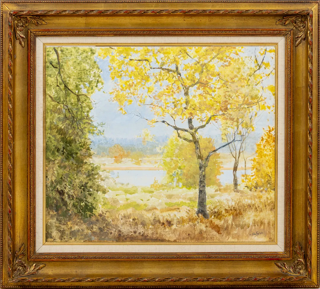 ROBERT HÖGFELDT (1894-1986), óleo sobre tabló, firmado