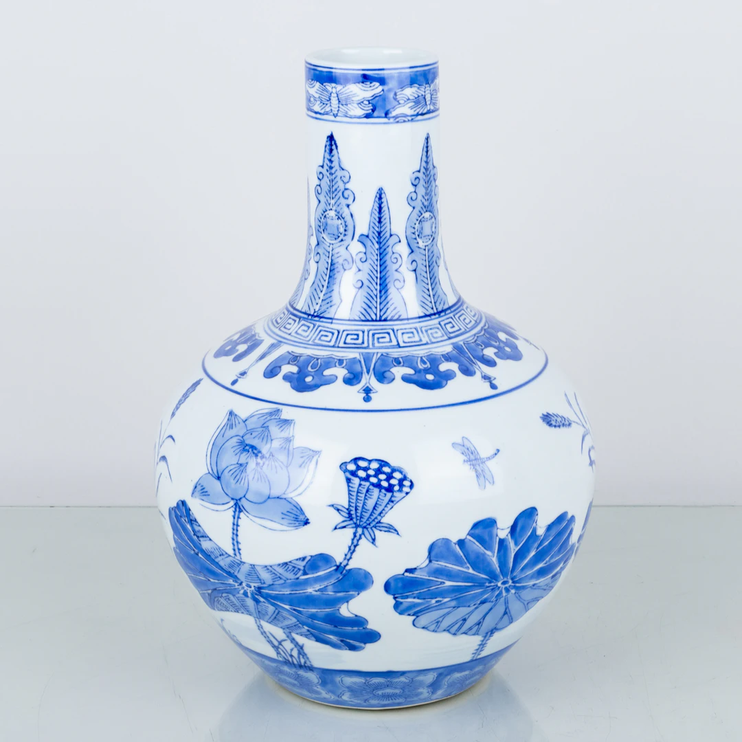 VASO, porcelana, China, siglo XX