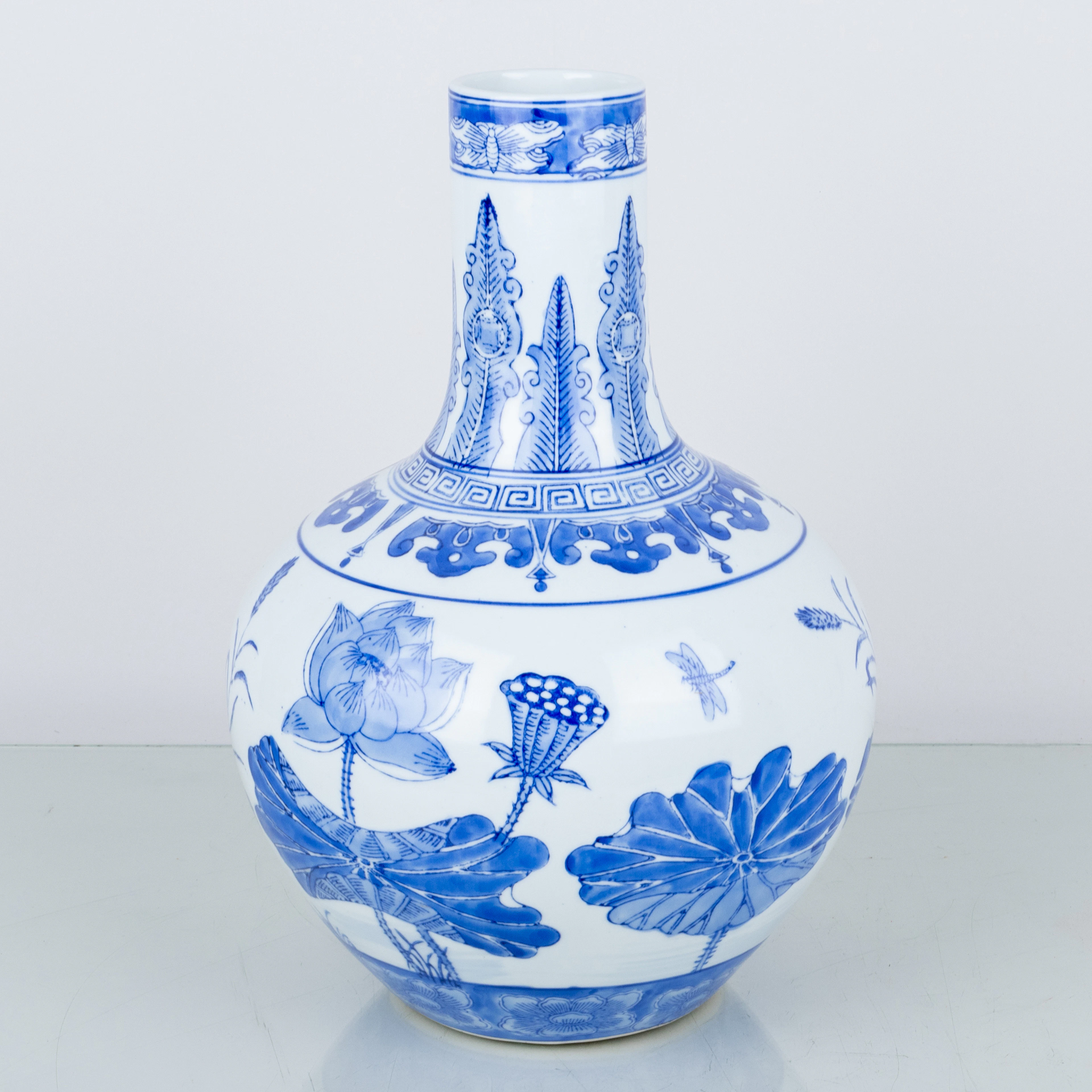 VASO, porcelana, China, siglo XX