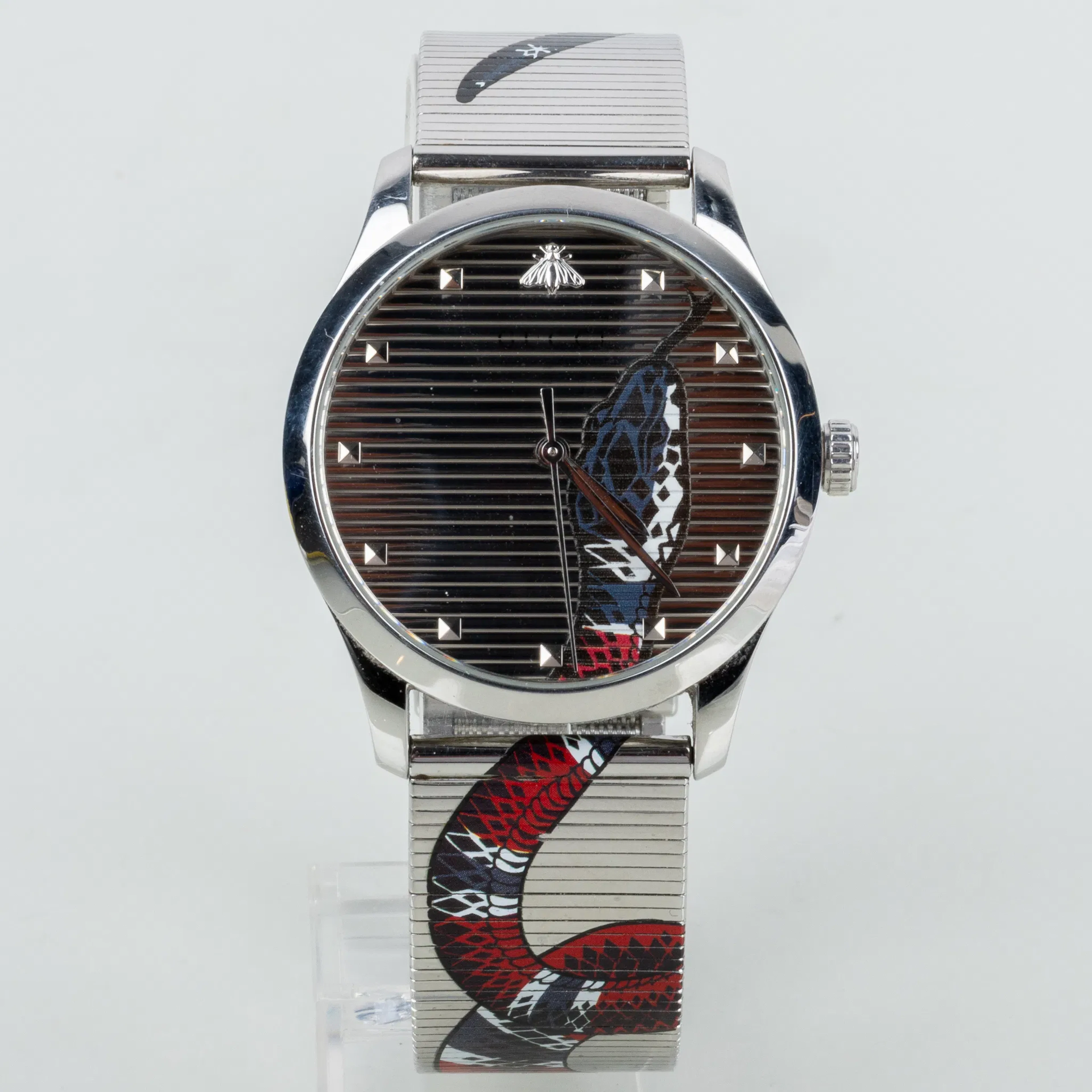 GUCCI, reloj de pulsera, acero, G-Timeless Kingsnake, cuarzo