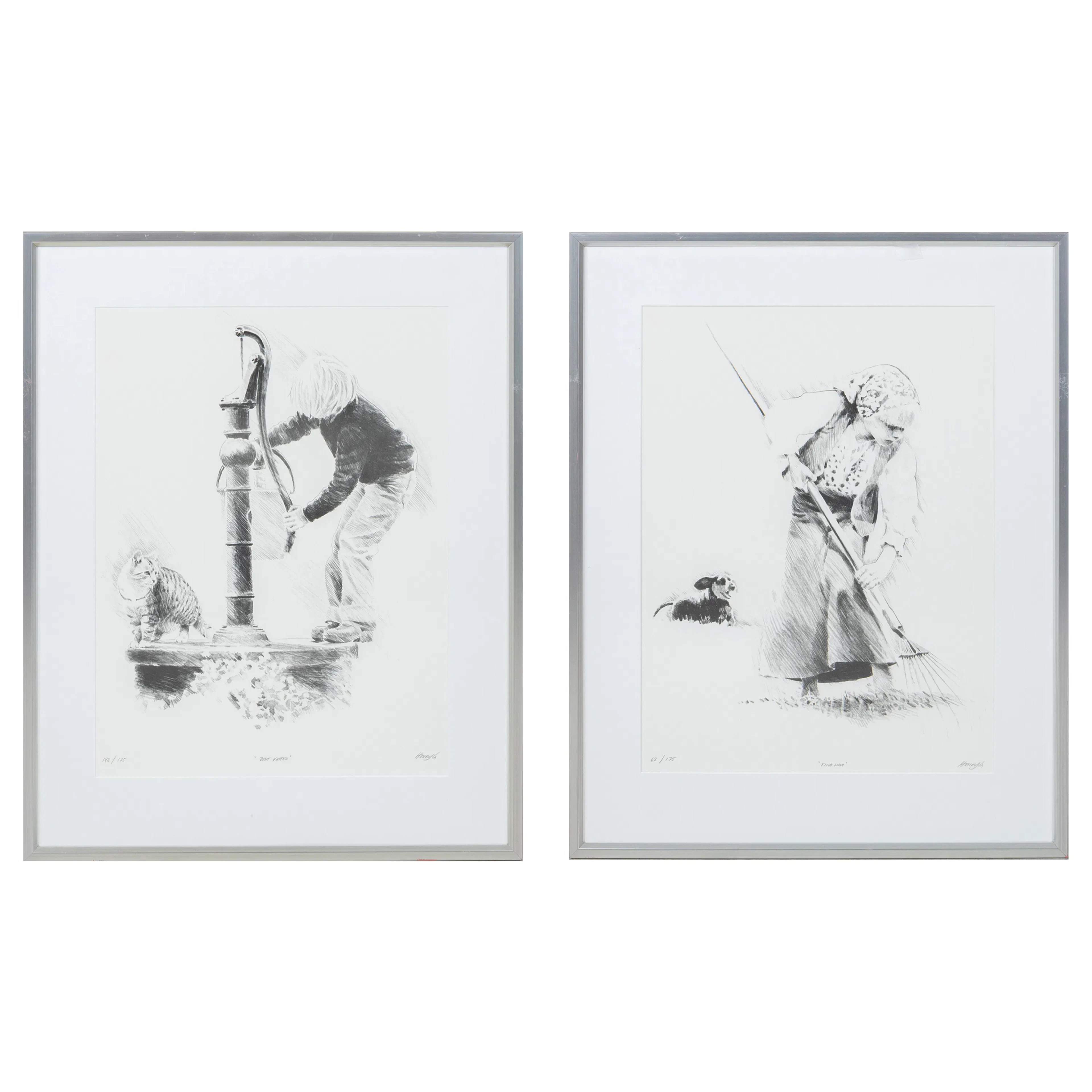 HENRY GUSTAFSSON (1943-2005), 2 litografías, firmadas y numeradas