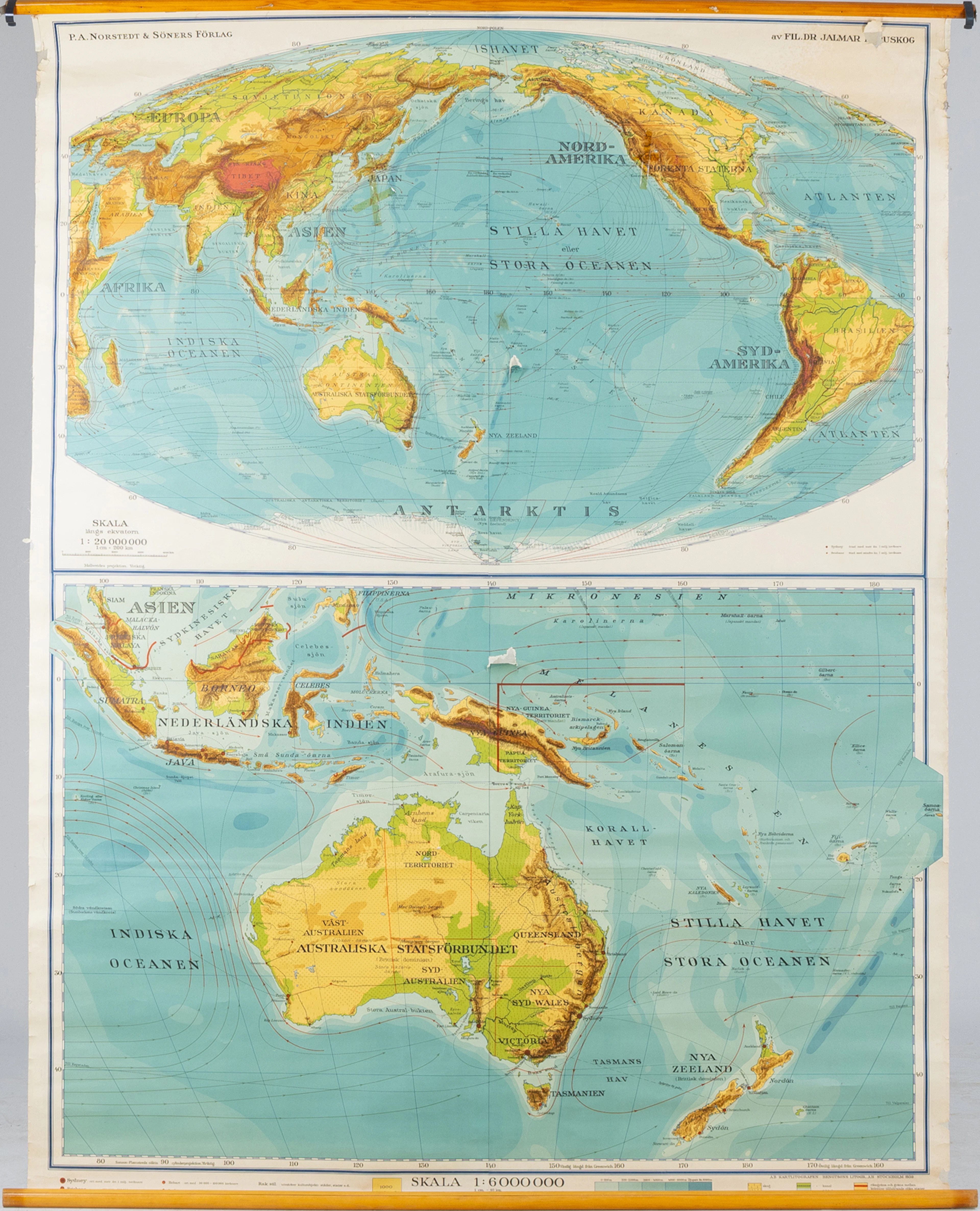MAPA ESCOLAR/MURAL, MEDIADOS DEL SIGLO XX