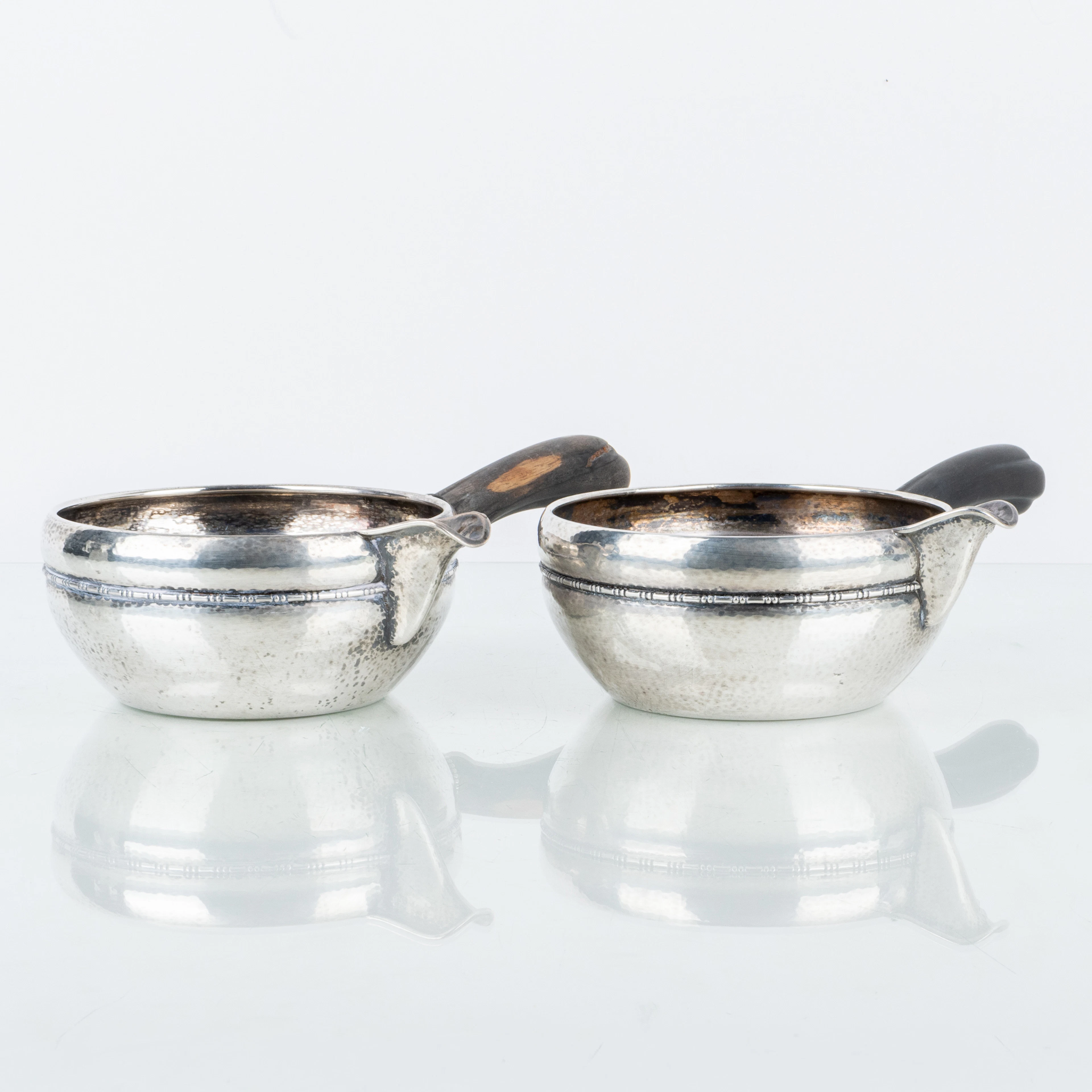 SAUCE SNIPOR, 1 pair, silver, Christian F Heise, Denmark, the first half of the 20th century