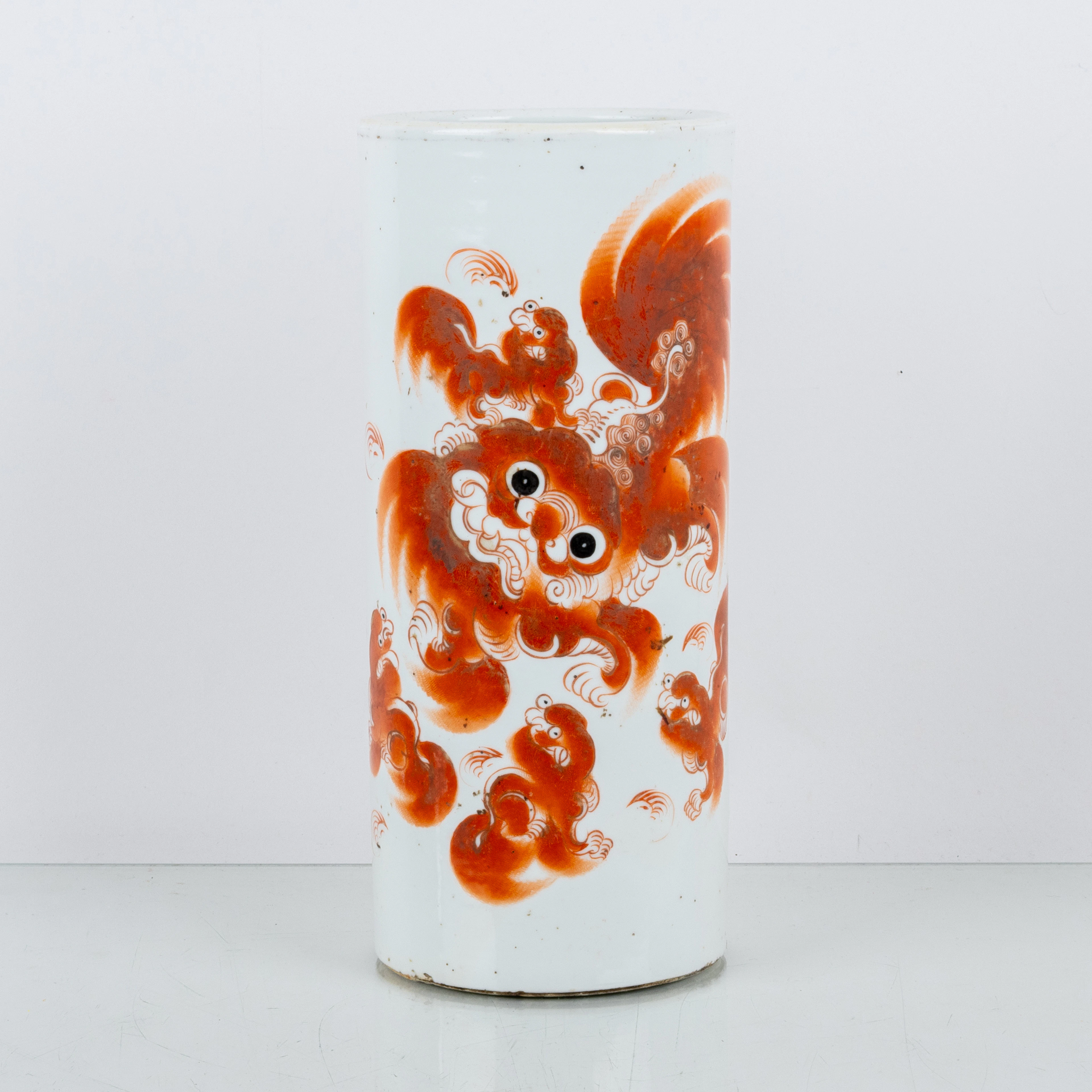 VASO DE CEPILLO, PORCELANA, CHINA, SIGLO XX