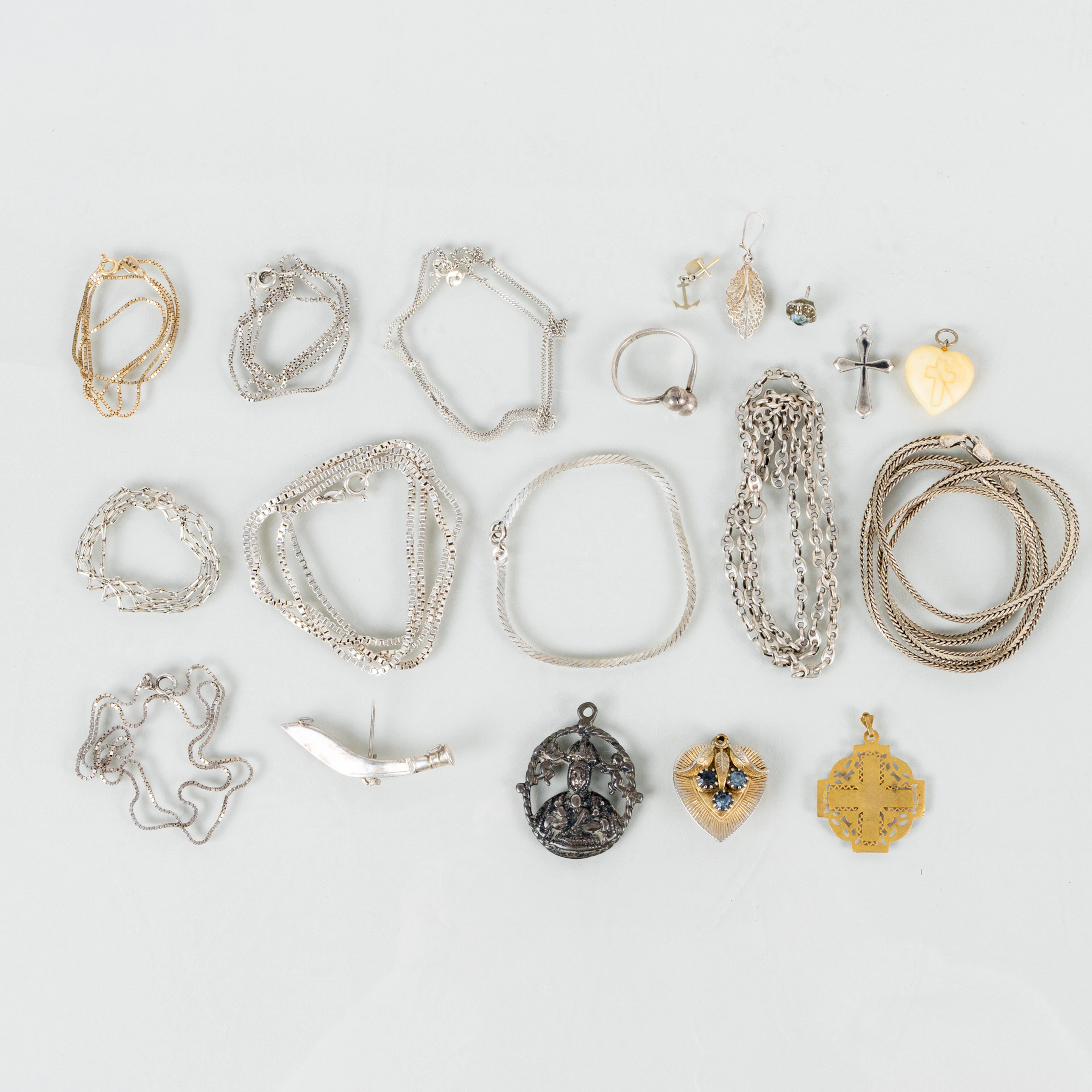 BIJOUX EN ARGENT, collection, charbonnier bleu, années 1900