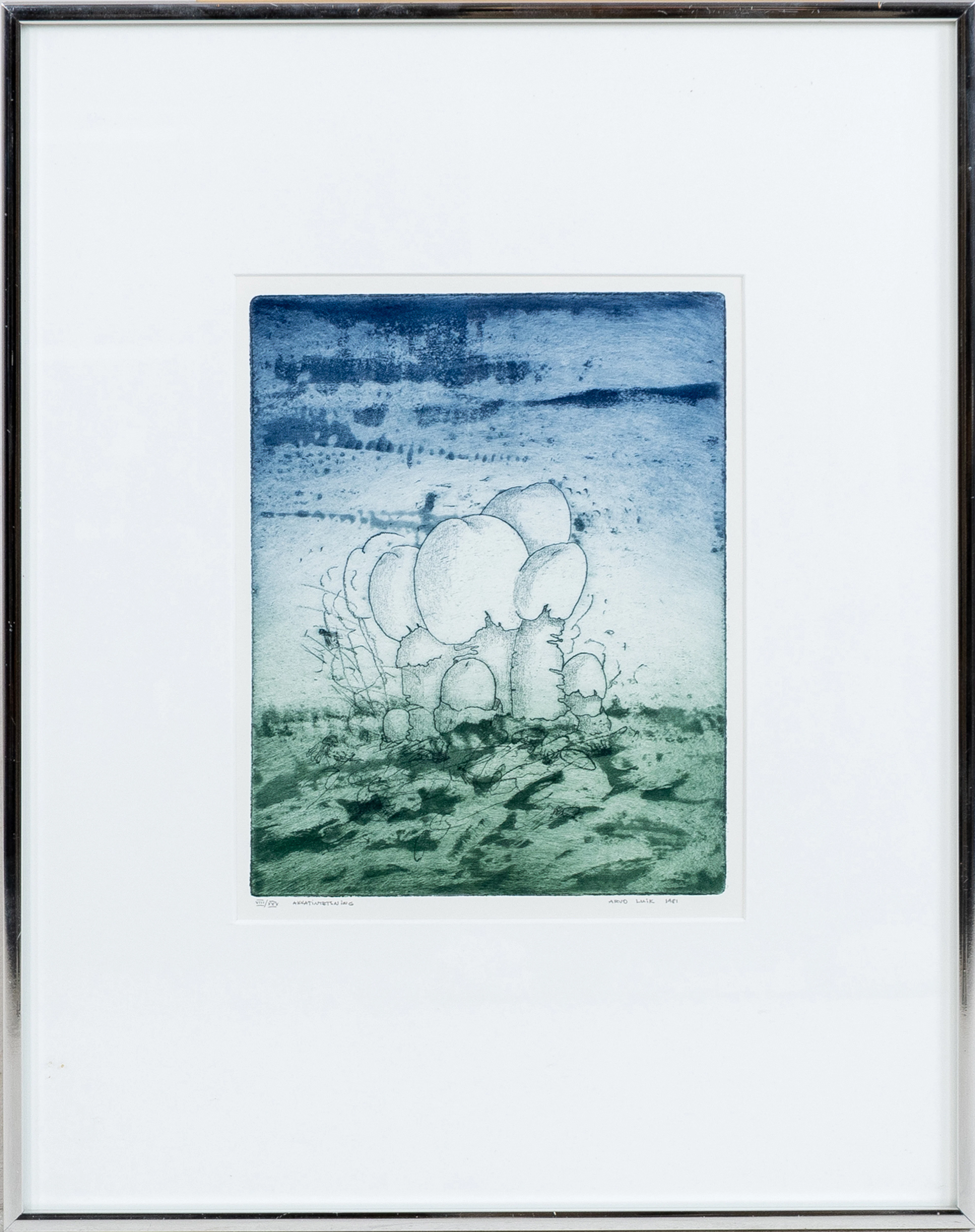 PHILIPH ARVO LUIK (born 1949), aquatine etching, signed and dated 1981
