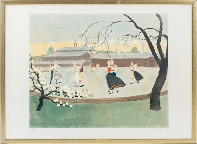 EINAR JOLIN, lithographie en couleur, signée et numérotée 127/360