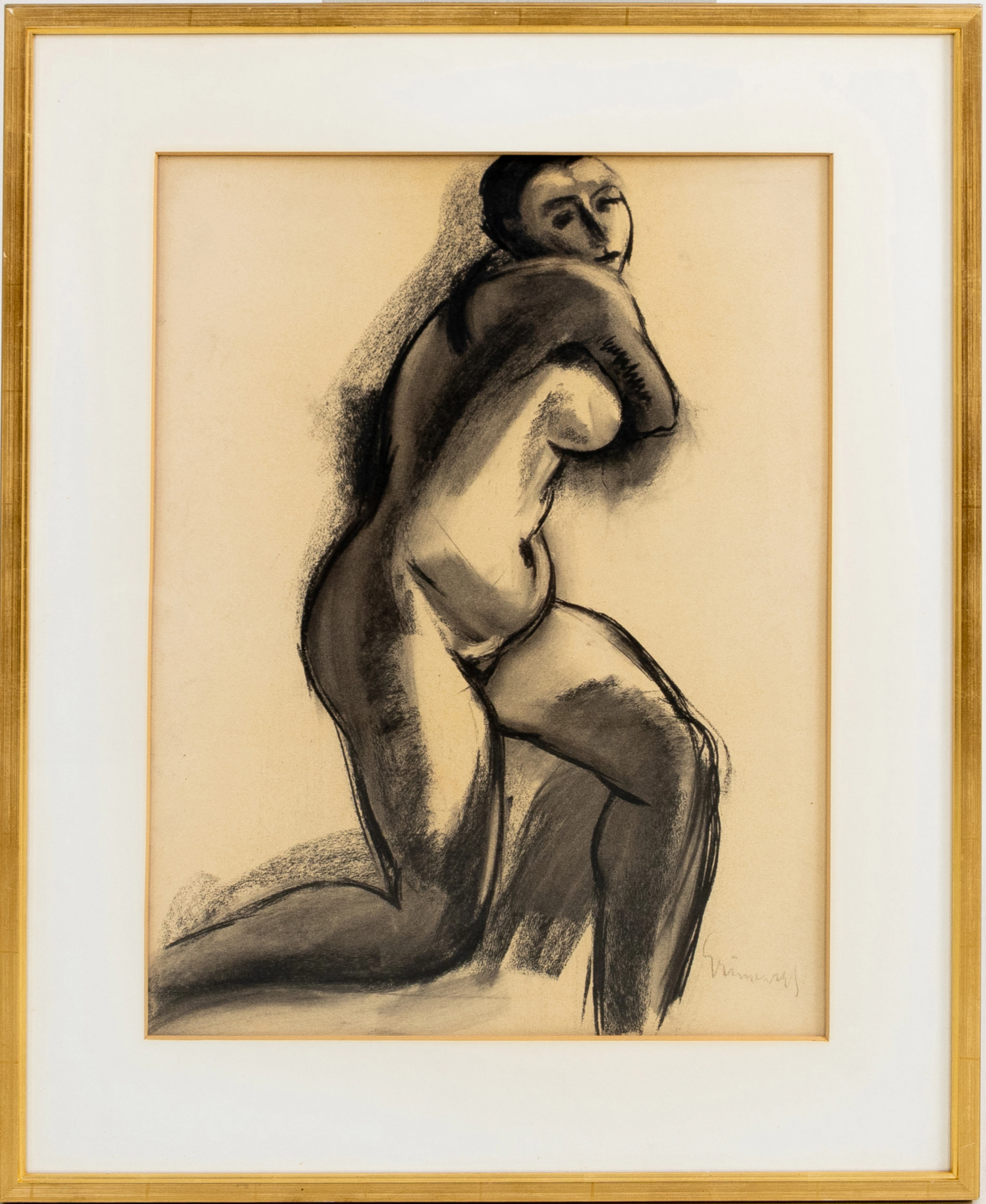 ISAAC GRÜNEWALD (1889-1946), krita på papper, signerad