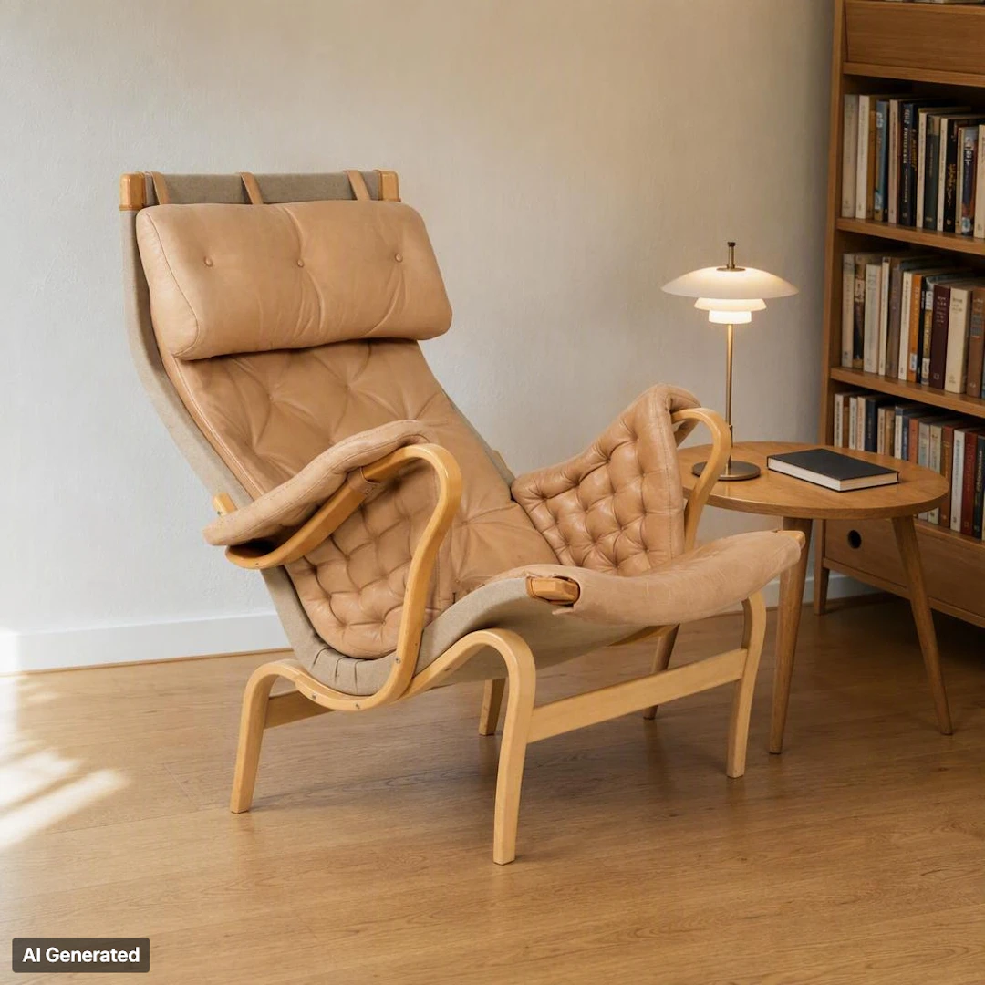 BRUNO MATHSSON, un fauteuil « Pernilla » Dux, seconde moitié du XXe siècle