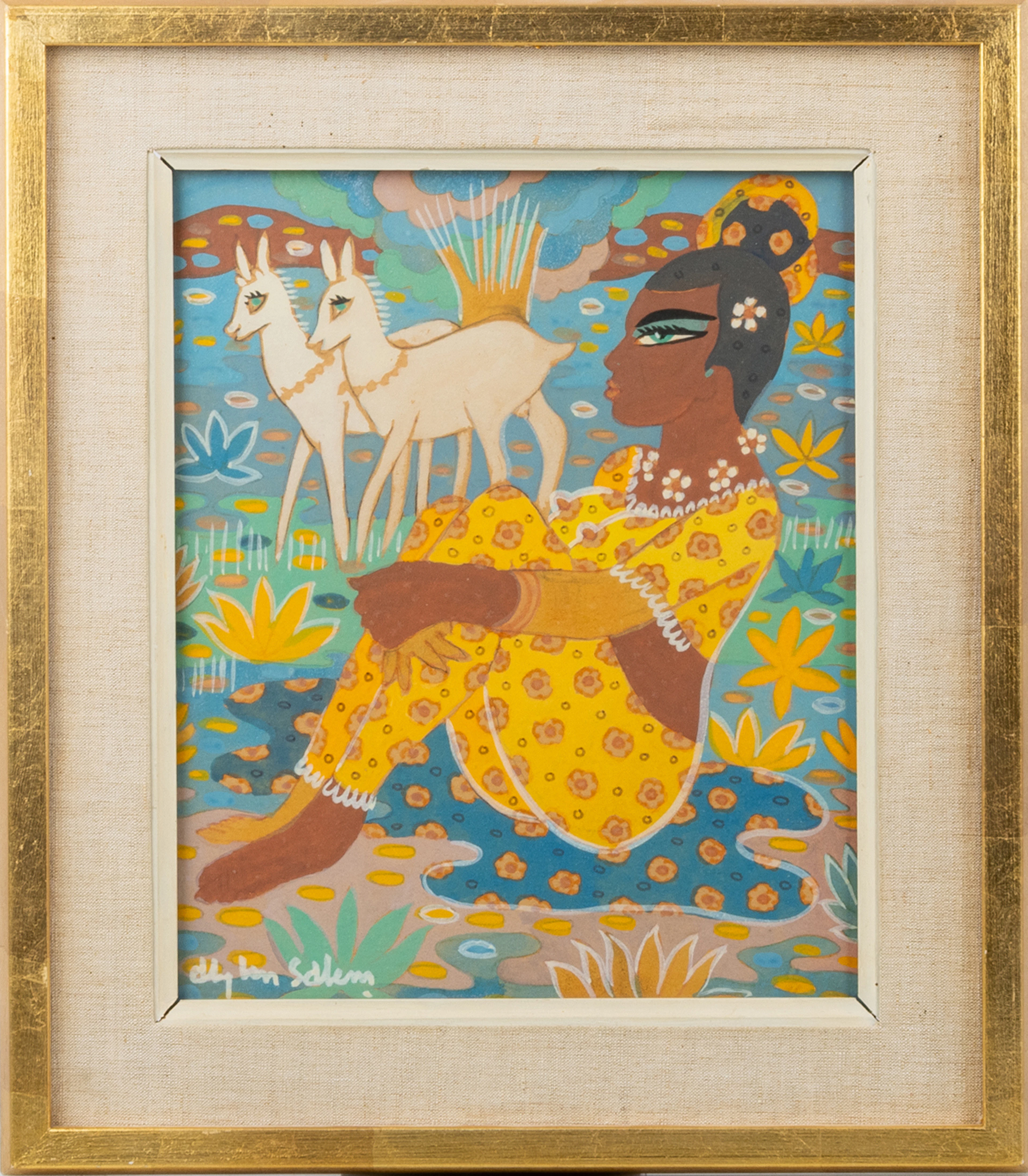 ALY BEN SALEM (Tunisia, 1910-2001), gouache, firmato