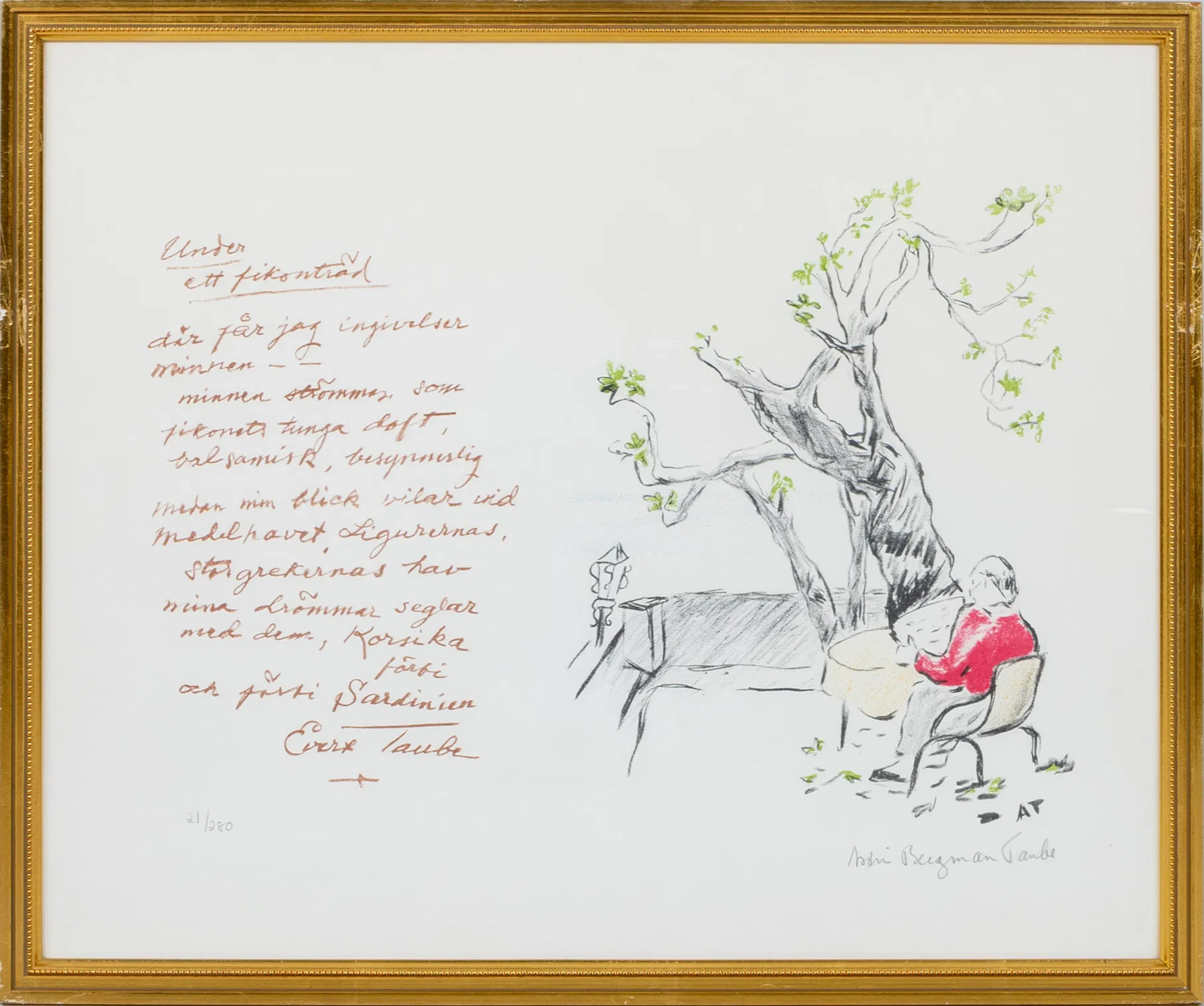 ASTRI BERGMAN TAUBE (1898-1980), litografía a color, firmada y numerada 21/280