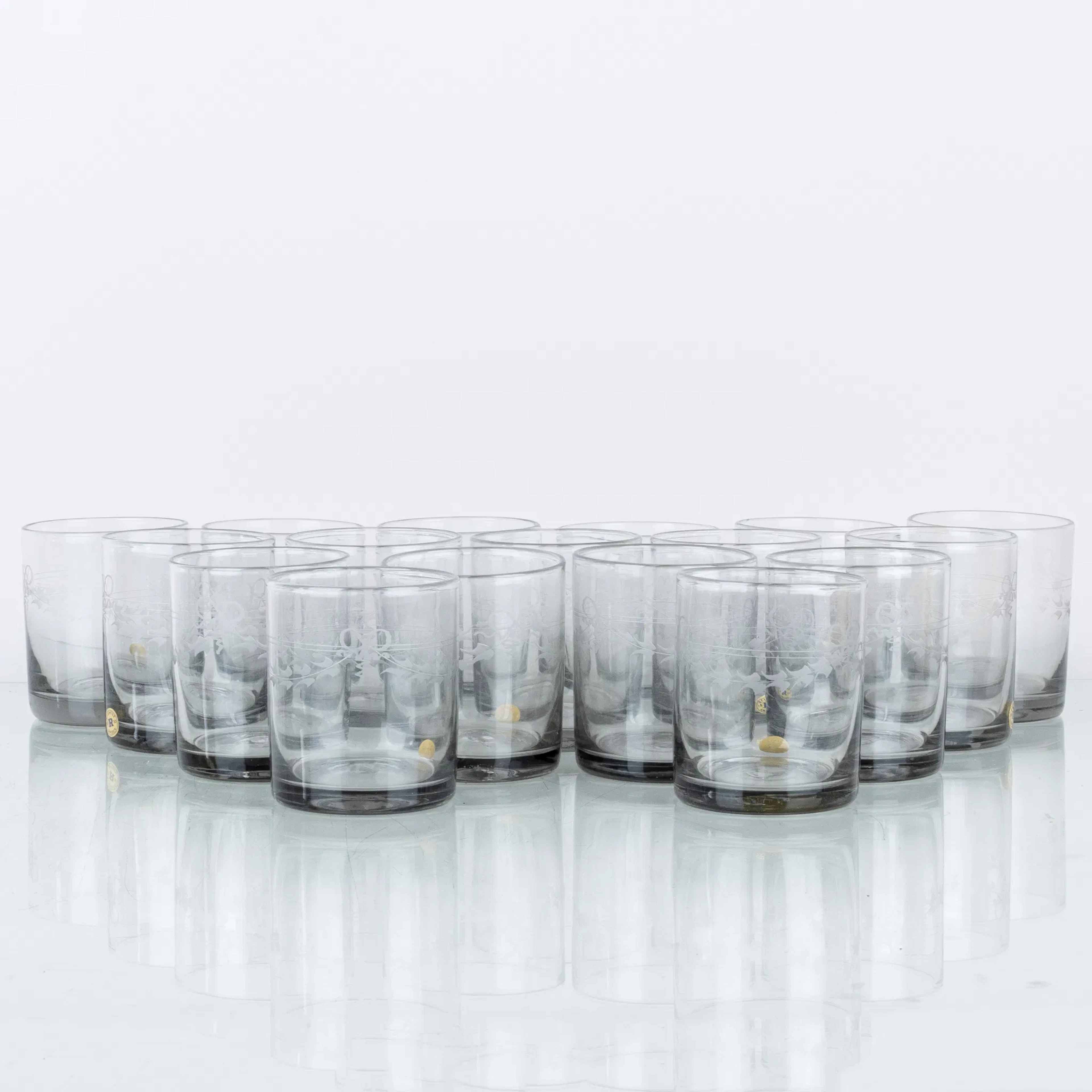 SELTER GLASS, 17 pièces, verre, « Antique », verrerie de Reijmyre, probablement années 1900