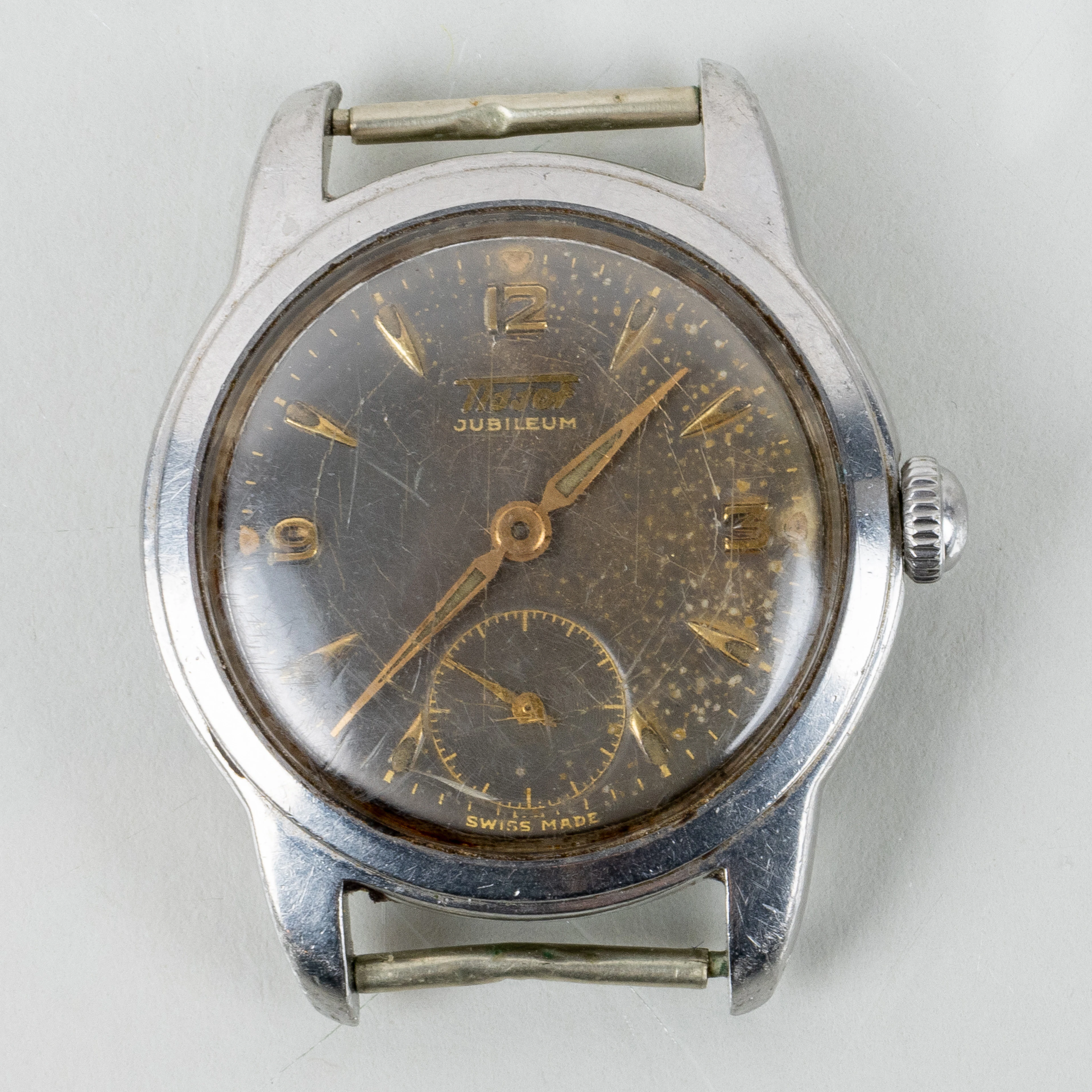 RELOJES de pulsera, hombres, acero, Tissot Jubilee, mediados del siglo XX