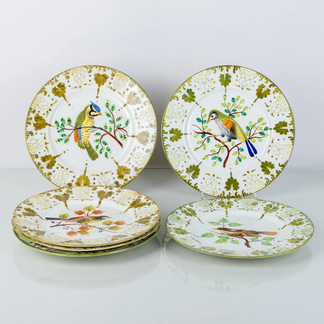 PLATES, 6 pcs, porcelain, Este, Italy, the second half of the 20th century
