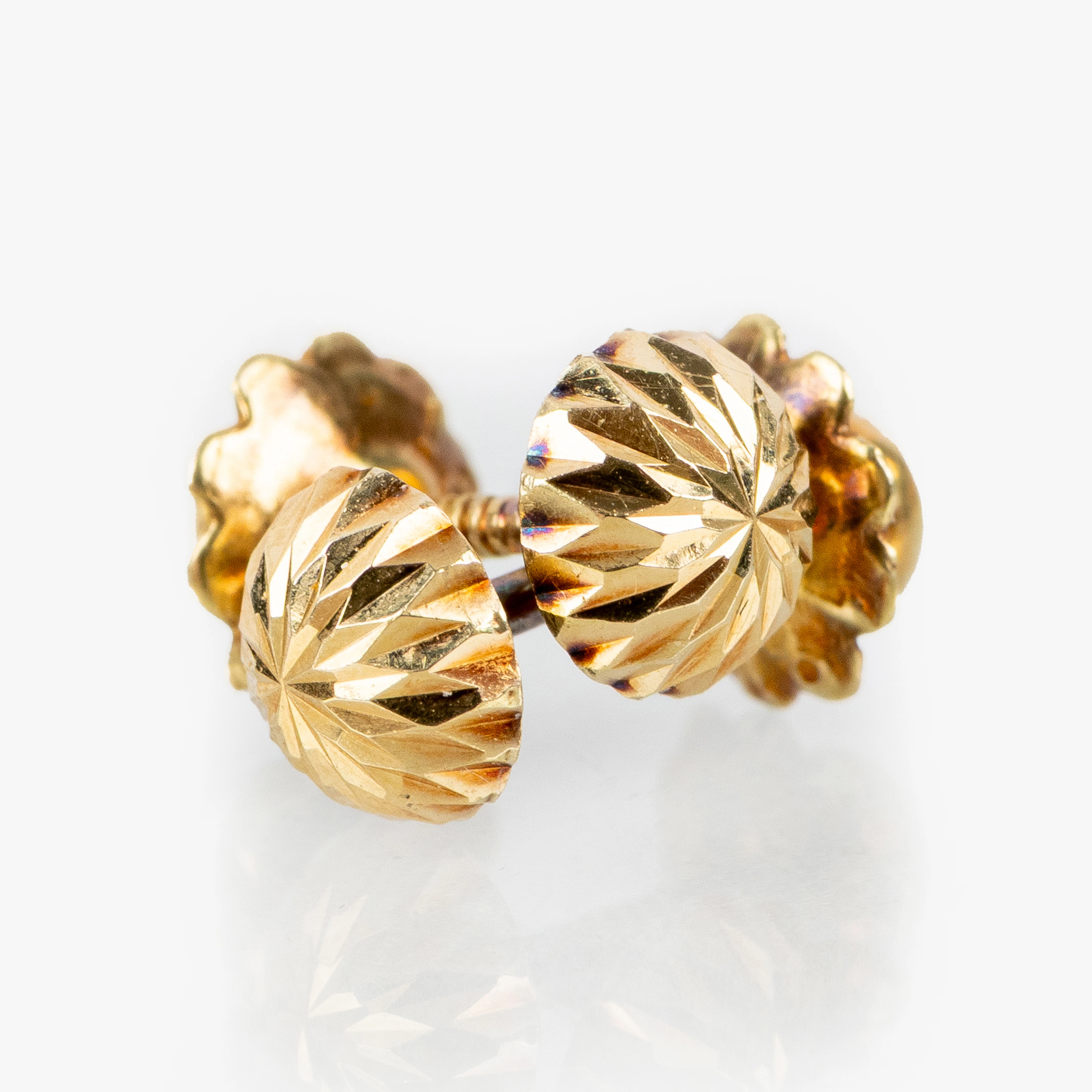 OHRRINGE, 1 Paar, 18 karat Gold, Gesamtgewicht ca. 0,5 g