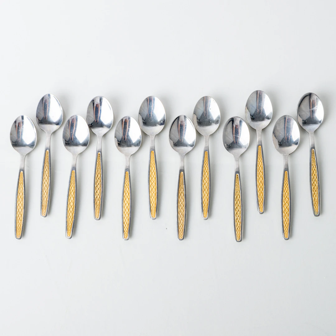 COFFEE SPOONS, 12 pcs, steel, Nils Johan, mid-1900s